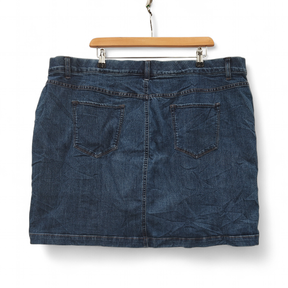 back image for Croft & Barrow Denim Skirt UK 20 Blue Womenswear | Pre-loved
