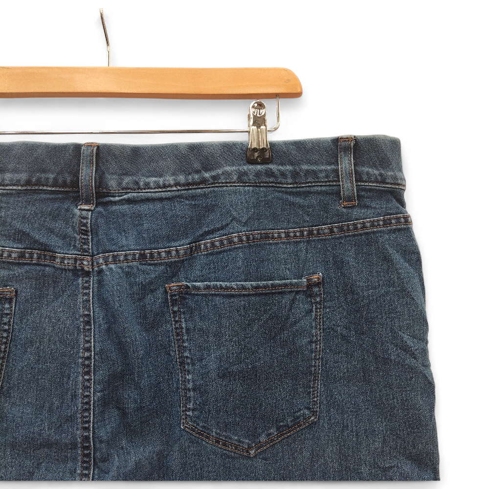 back image for Croft & Barrow Denim Skirt UK 20 Blue Womenswear | Pre-loved