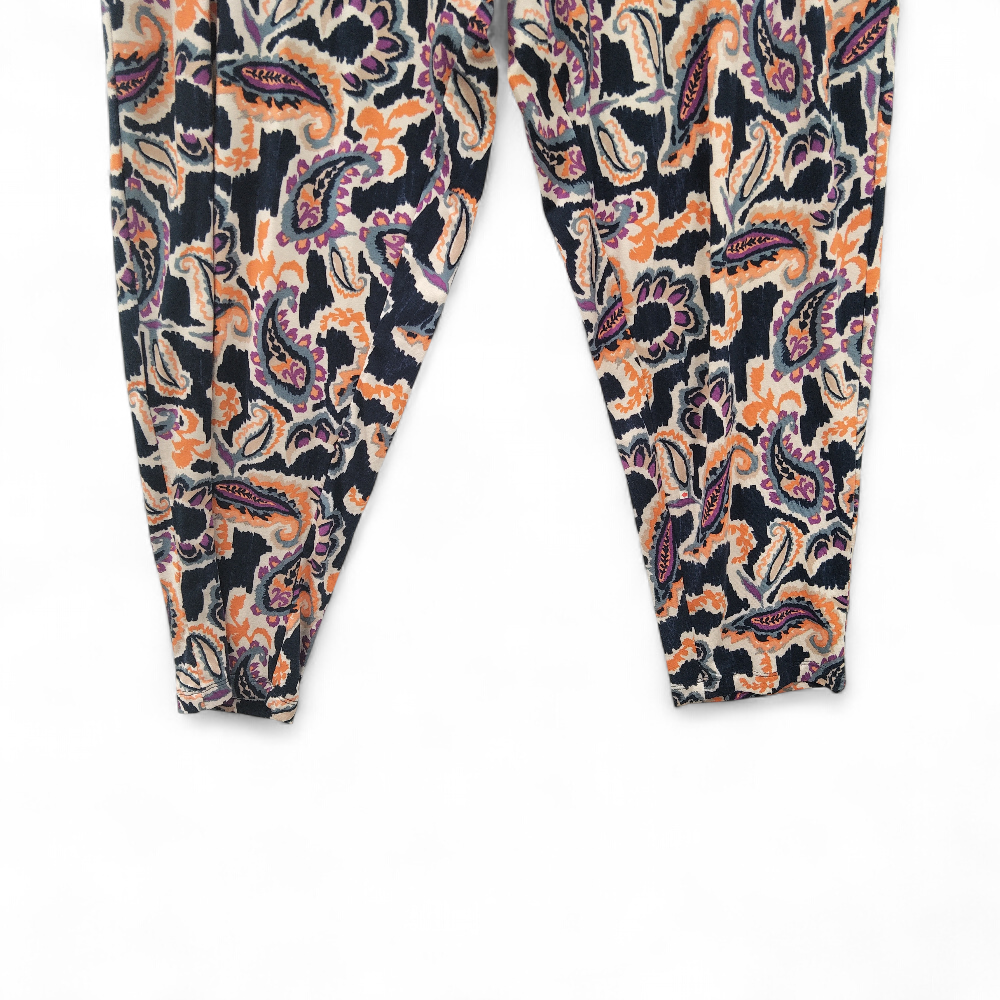 leg image for Nutmeg Paisley Trousers UK 22 Multicoloured Womenswear | Pre-loved