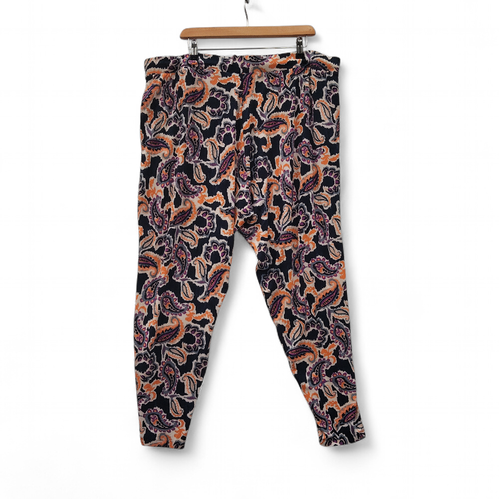 back image for Nutmeg Paisley Trousers UK 22 Multicoloured Womenswear | Pre-loved
