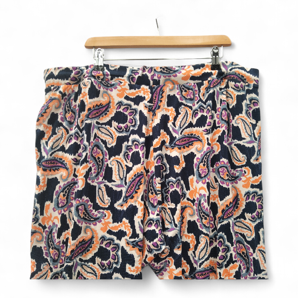 waist image for Nutmeg Paisley Trousers UK 22 Multicoloured Womenswear | Pre-loved