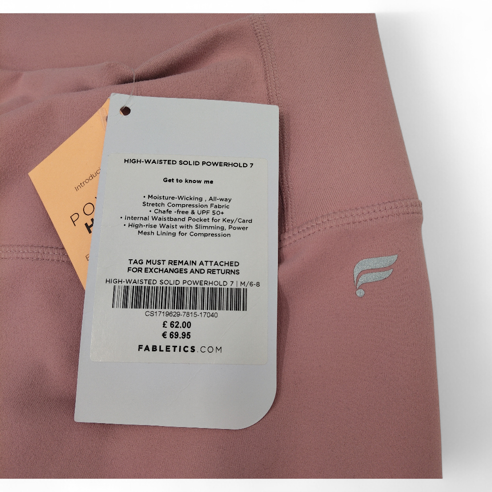 label image for Fabletics Power Hold Leggings Medium Pink Gym Womenswear | Pre-loved