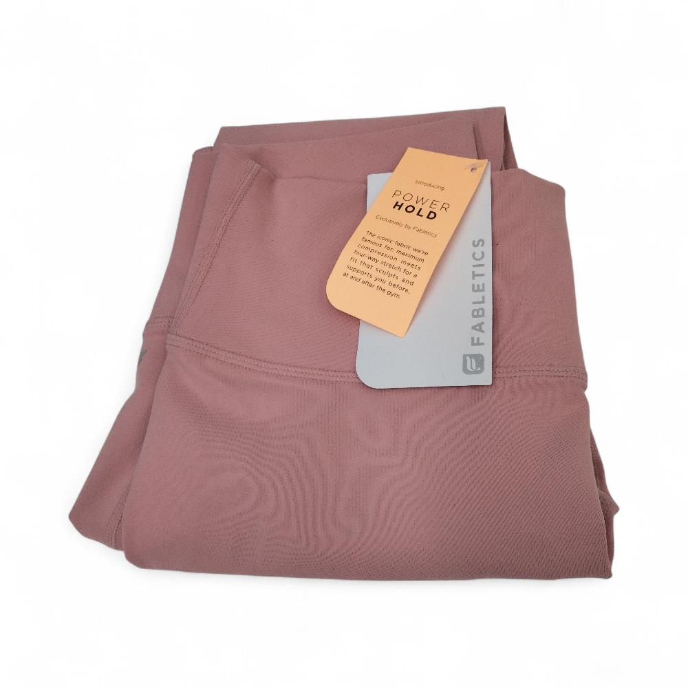 folded image for Fabletics Power Hold Leggings Medium Pink Gym Womenswear | Pre-loved