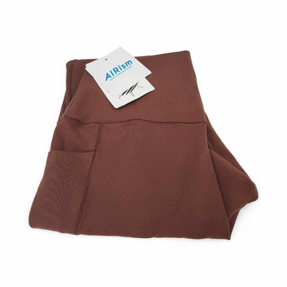 folded image for UniQlo Performance Gym Leggings Small Brown Womenswear | Pre-loved