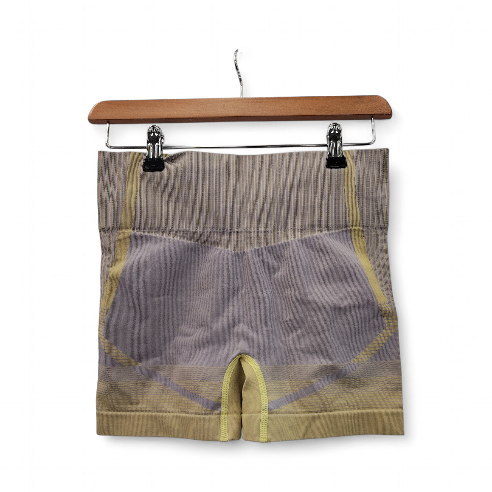 back image for Umbro Seamless Gym Shorts UK 12 Grey Yellow Womenswear | Pre-loved