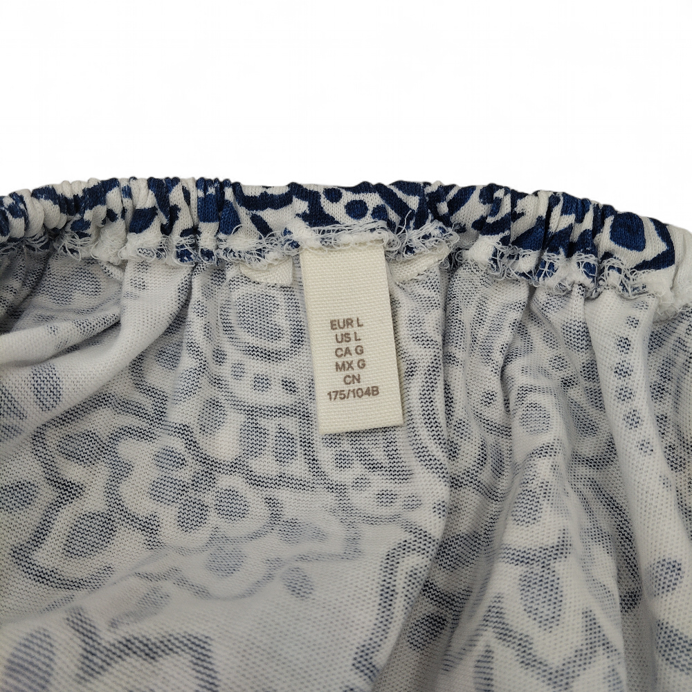 size label image for Strappy Dress Blue White Large Womenswear | Pre-loved