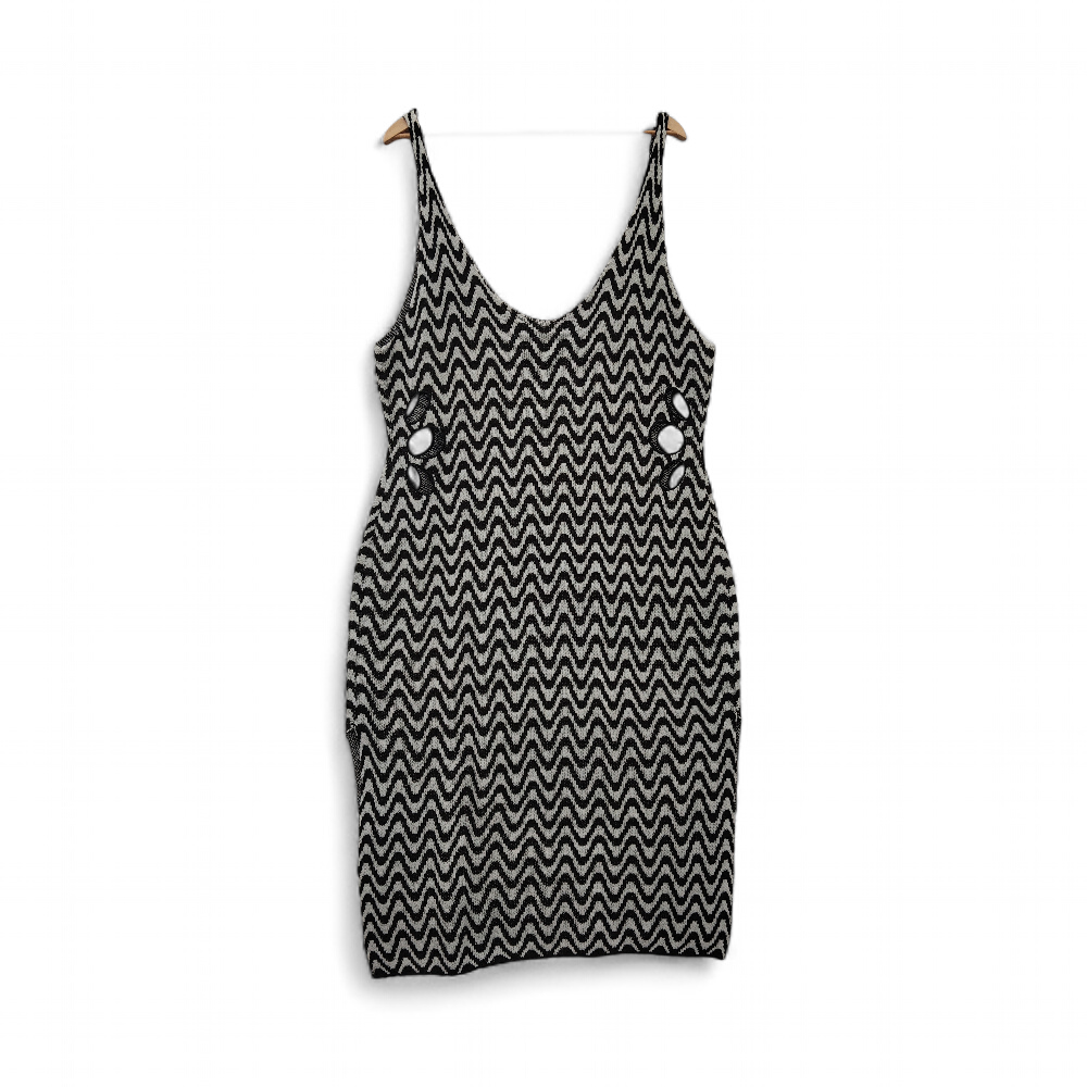 back image for Geometric Cut Out Dress XXL Black White Womenswear | Pre-loved