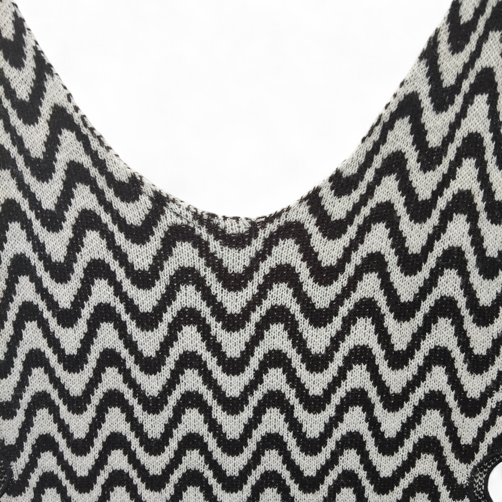 close up image for Geometric Cut Out Dress XXL Black White Womenswear | Pre-loved