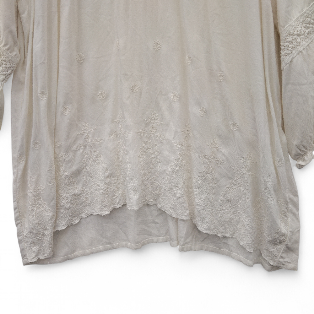 bottom image for La Redoute Blouse White UK 20 Womenswear | Pre-loved