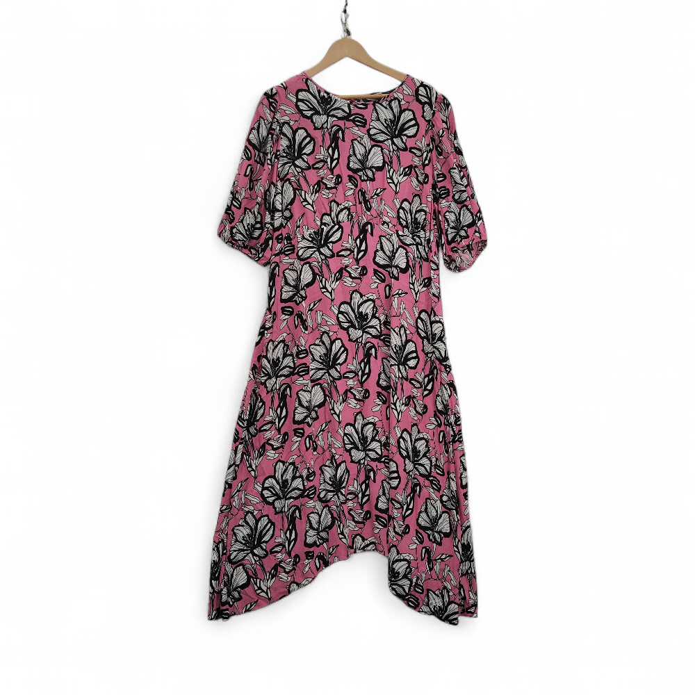 front image for F & F Maxi Dress UK 22 Pink Black Womenswear | Pre-loved