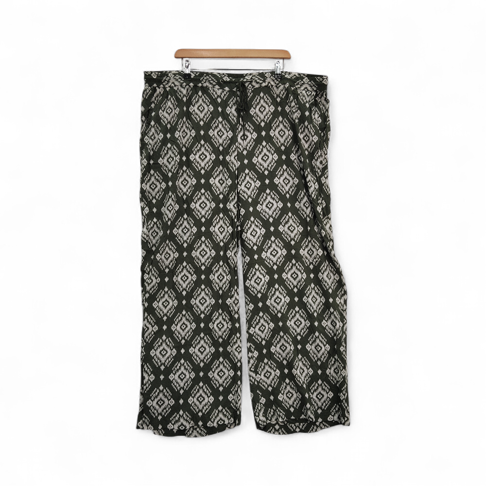 front image for J D Williams Trousers Green UK 24 Wide Leg Womenswear | Pre-loved