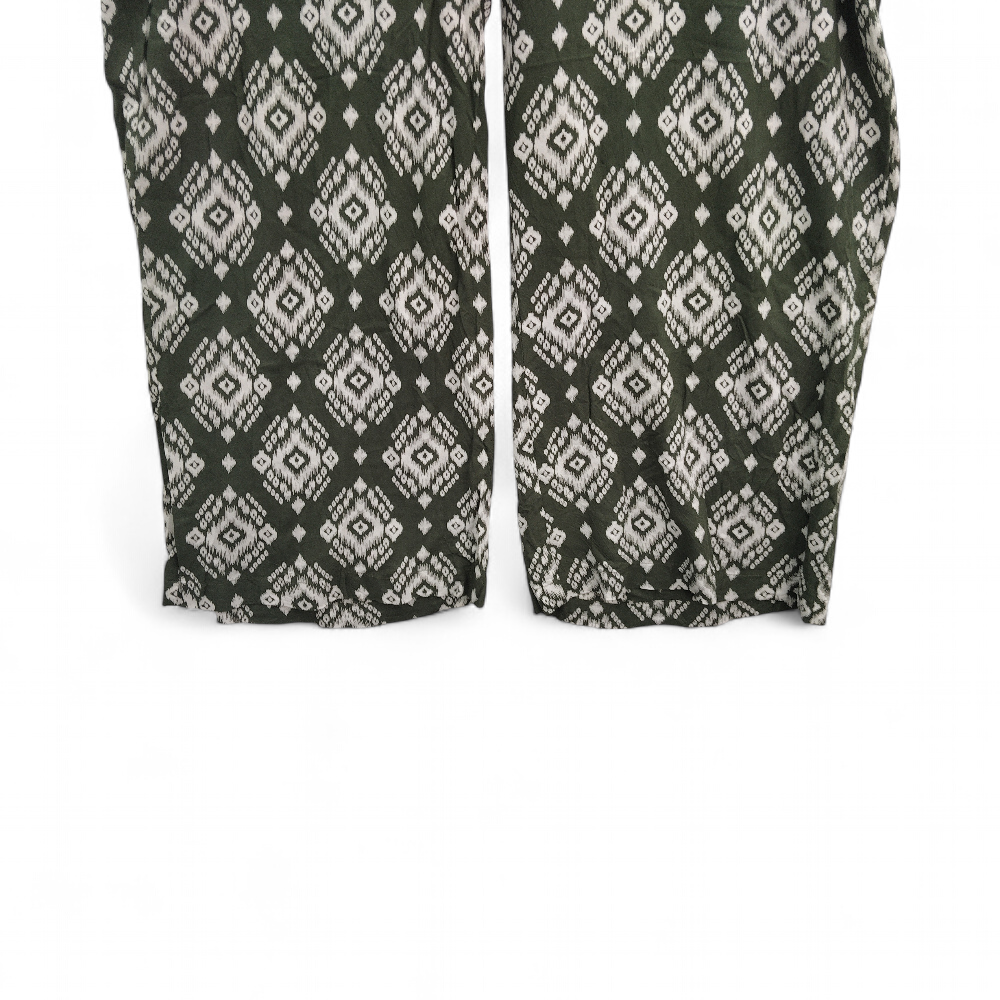 leg image for J D Williams Trousers Green UK 24 Wide Leg Womenswear | Pre-loved