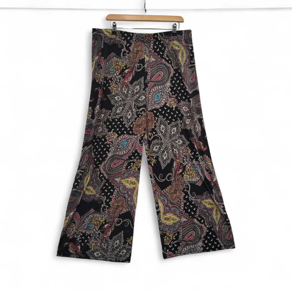 front image for Paisley Wide Leg Trousers UK 20/22 Multicoloured Womenswear | Pre-loved