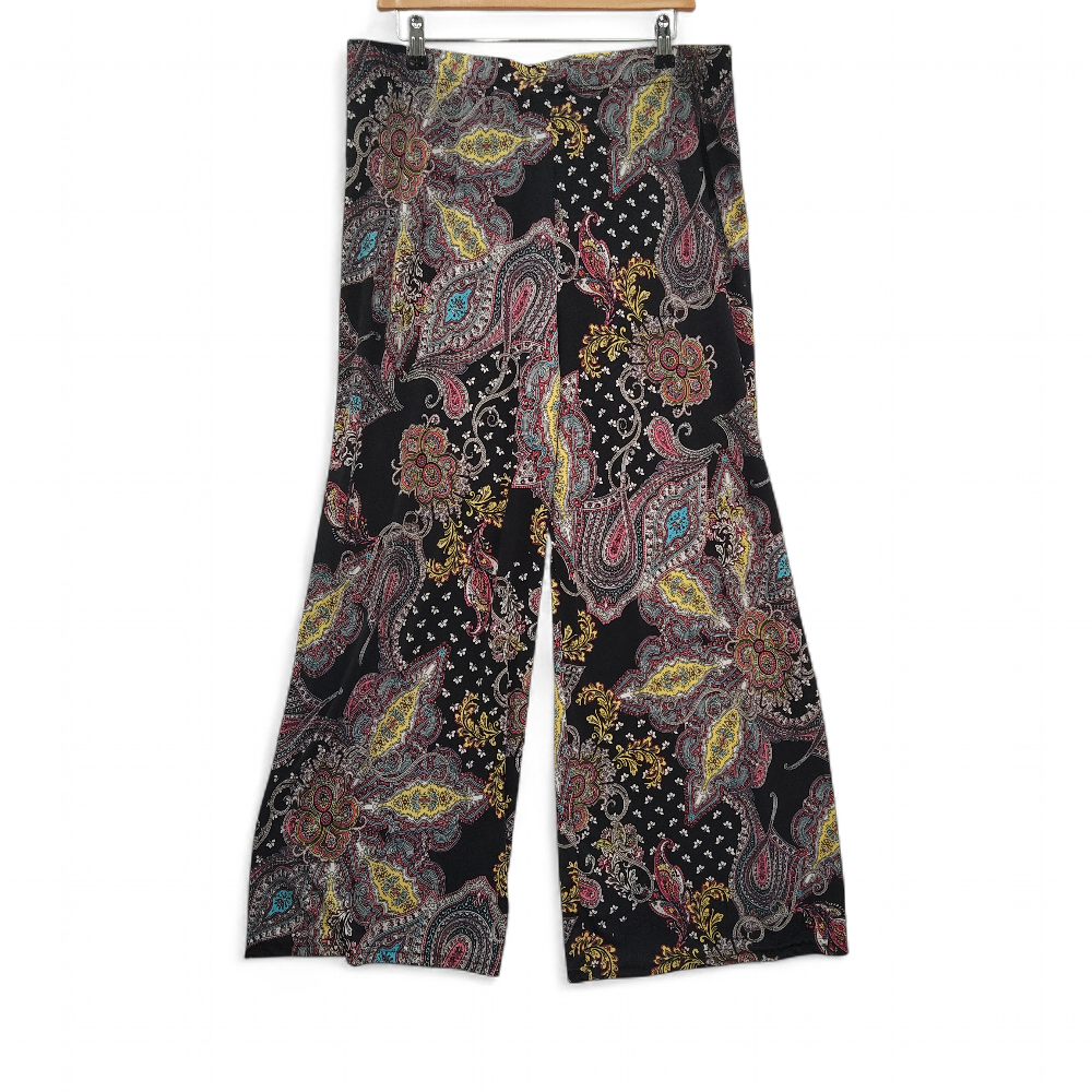 back image for Paisley Wide Leg Trousers UK 20/22 Multicoloured Womenswear | Pre-loved