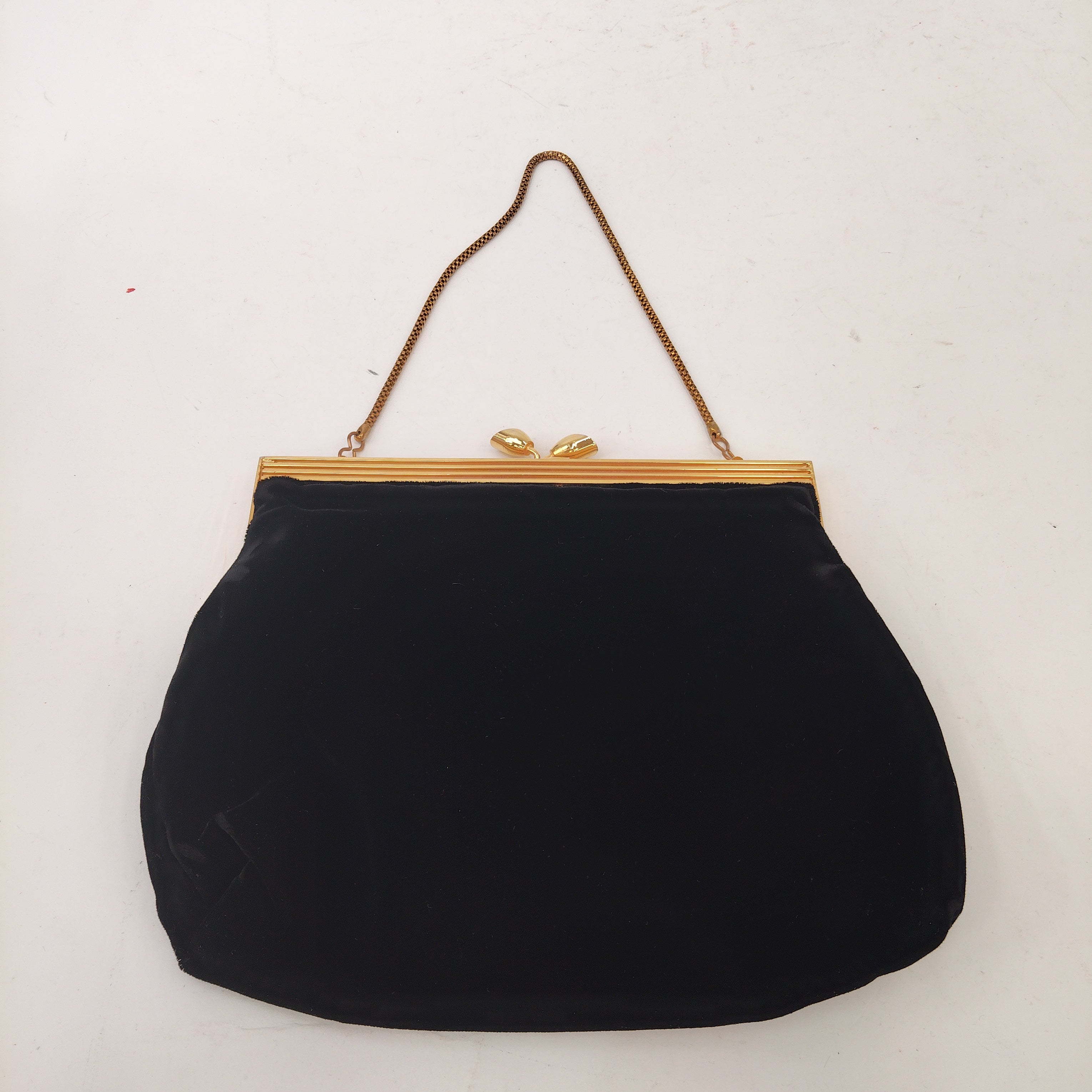 back image for Velvet Clutch Bag Purse Black Diamante Womenswear | Pre-loved