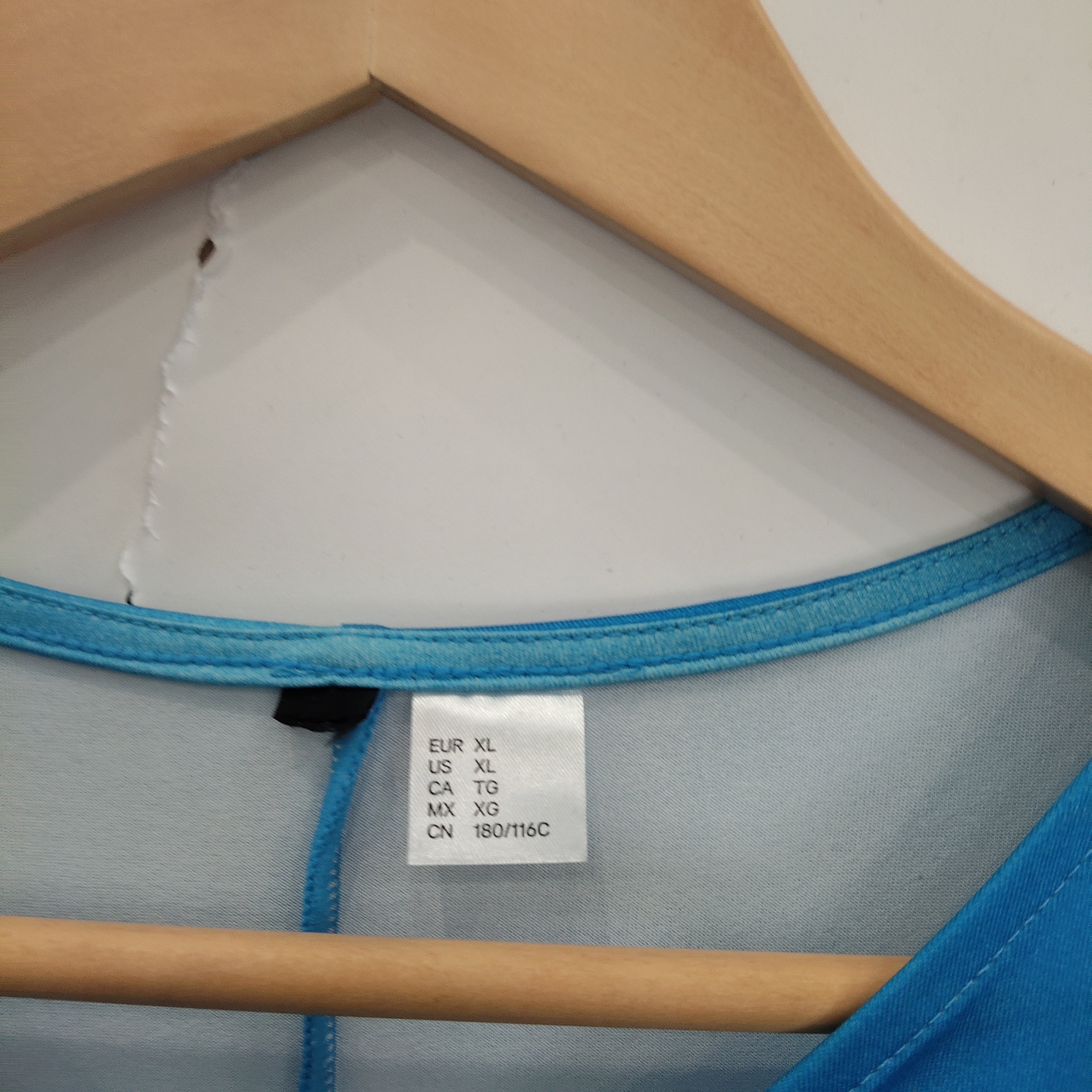 label image for Ruched Dress XL Blue V Neck Midi Womenswear | Pre-loved