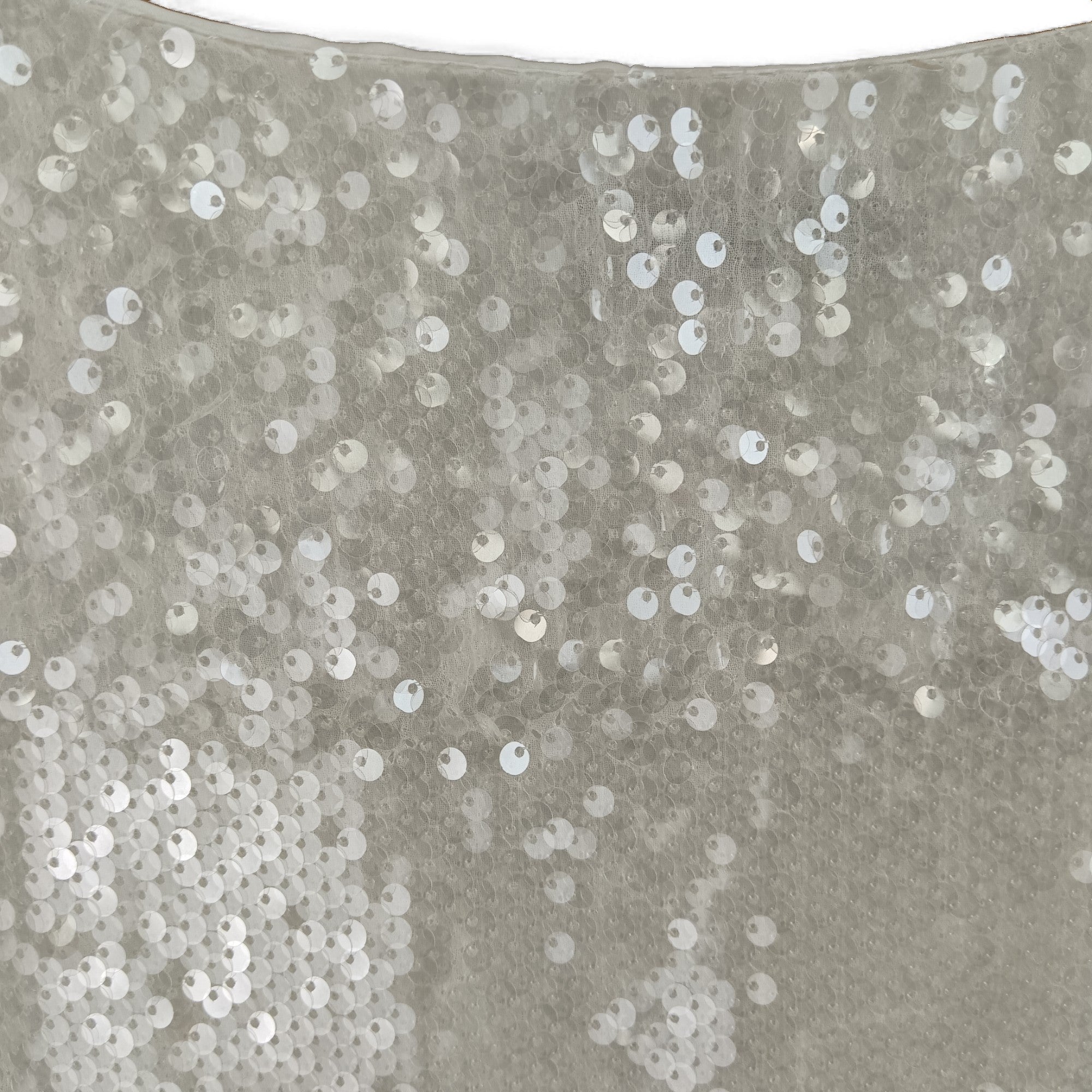 close up image for F & F Sequin Top UK 22 Ivory Sleeveless Womenswear | Pre-loved