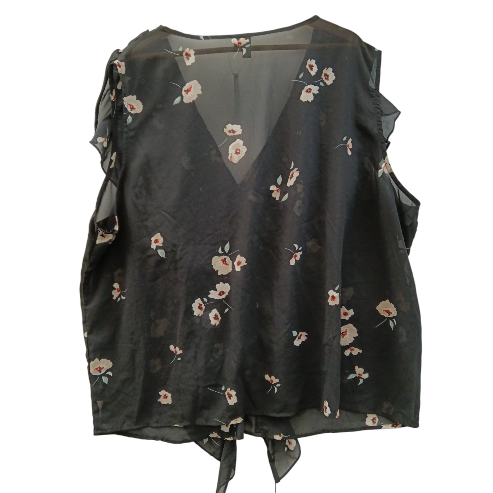Back image for  Asos Black Floral pattern Blouse Women's UK26 Womenswear | Pre-loved
