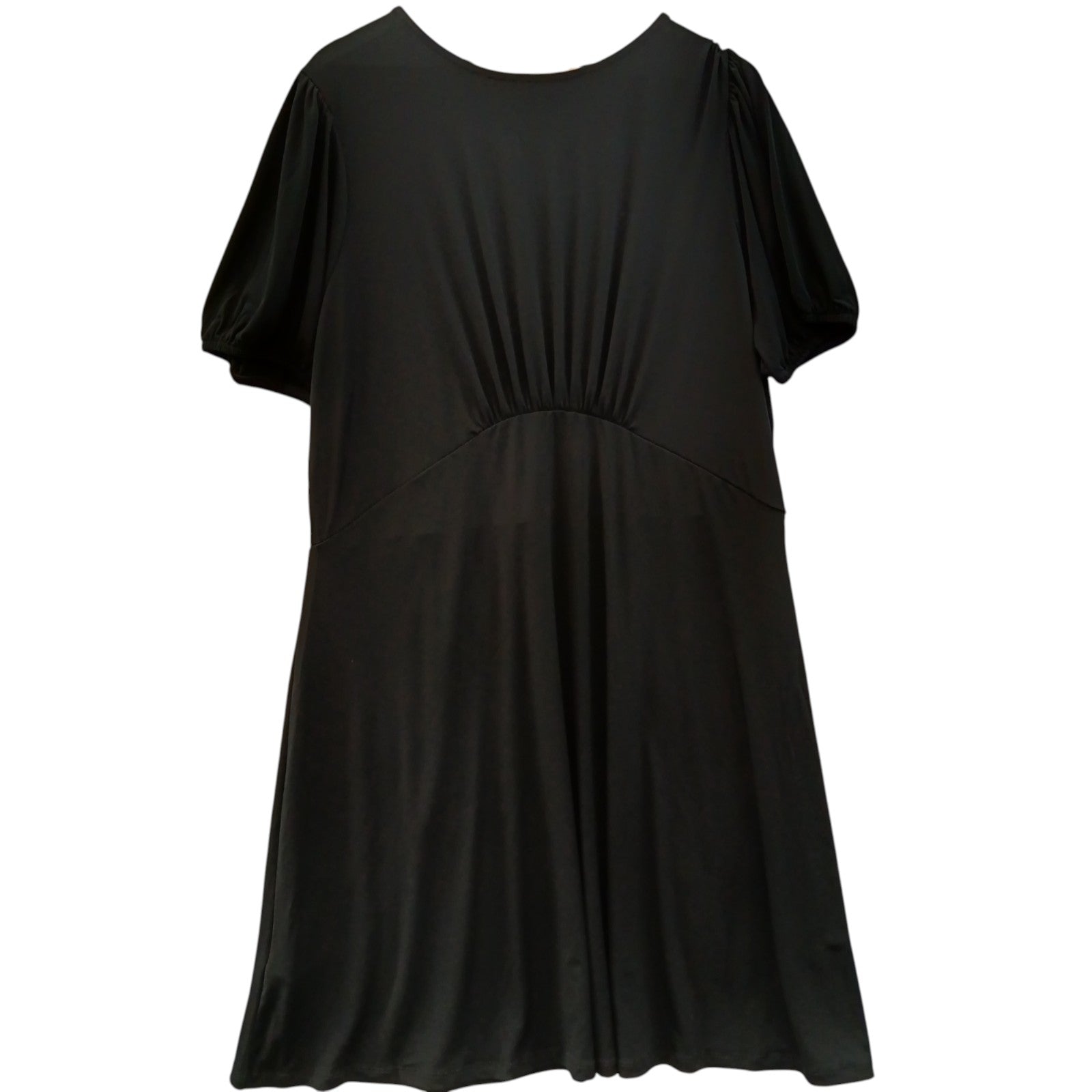 Front image for Lipsy London Black Cinched-Waist Jersey Dress UK 22 -Womenswear | Pre-loved