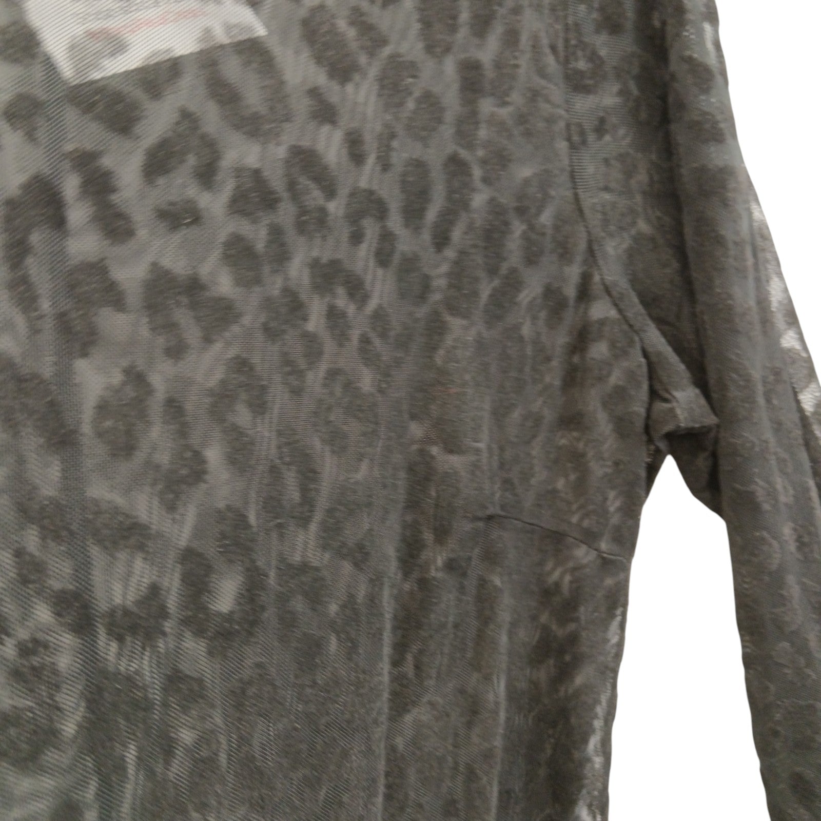 Close up label for Yours London Sheer Black Leopard Tunic Dress UK 24 Womenswear | Pre-loved