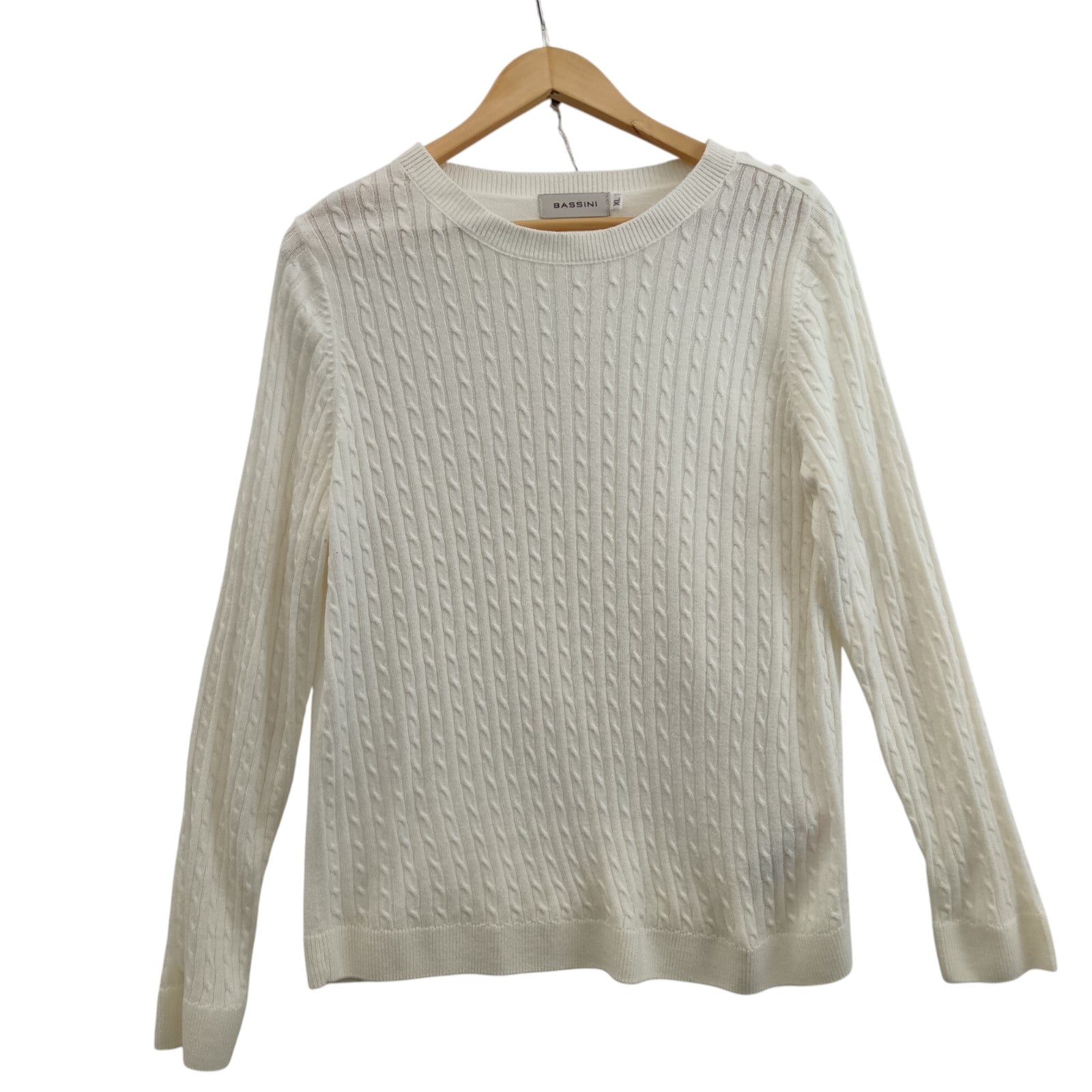 Front image for  Bassini Cream Cable Knit Jumper UK X-Large