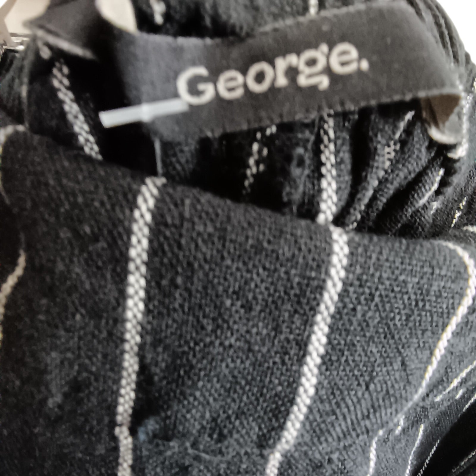 Brand label image for George Black Striped Linen Mix Ladies Shorts UK 22 Womenswear | Pre-loved