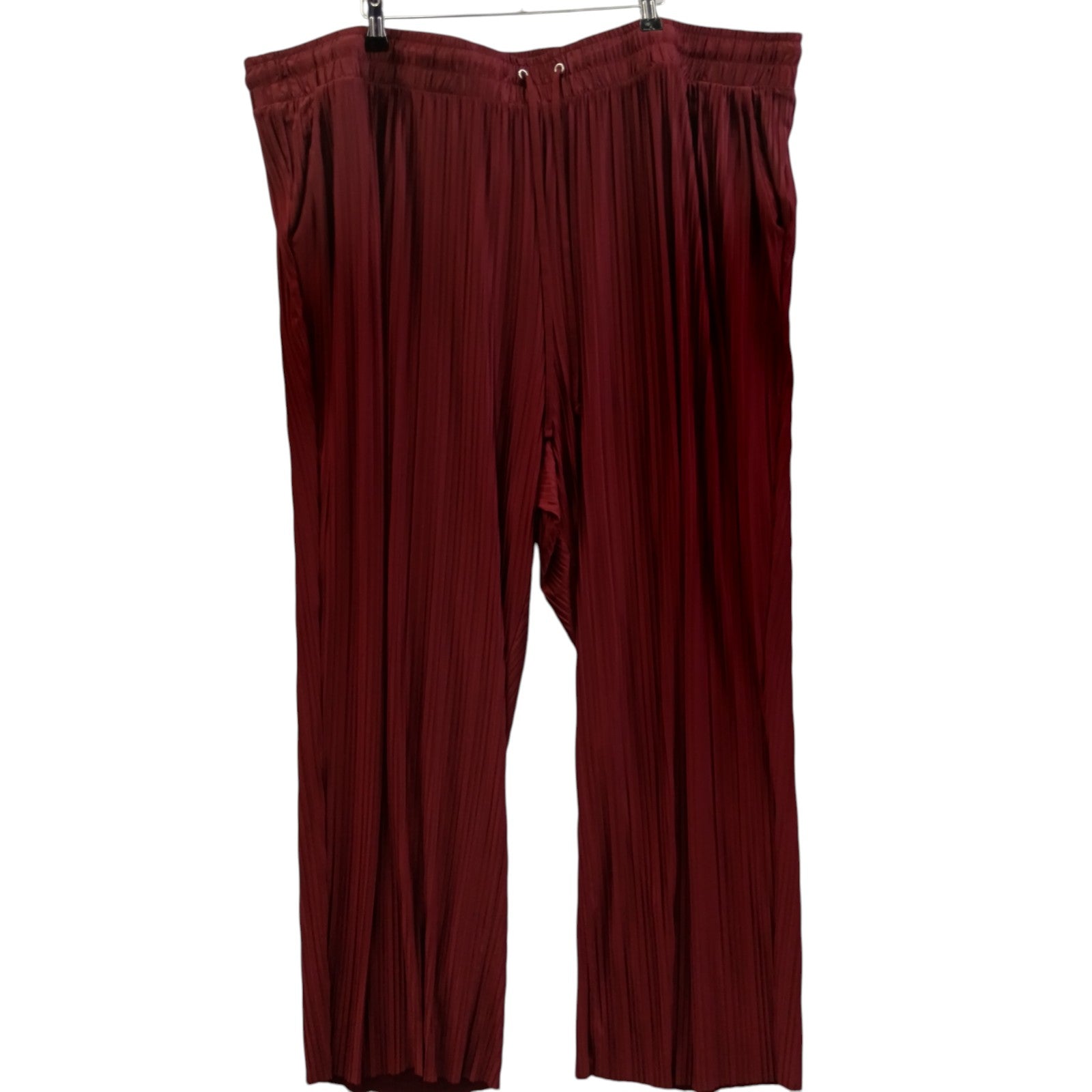 Front image for J D Williams Burgundy Pleated Trousers UK 32 - Tags on - Womenswear | Pre- loved