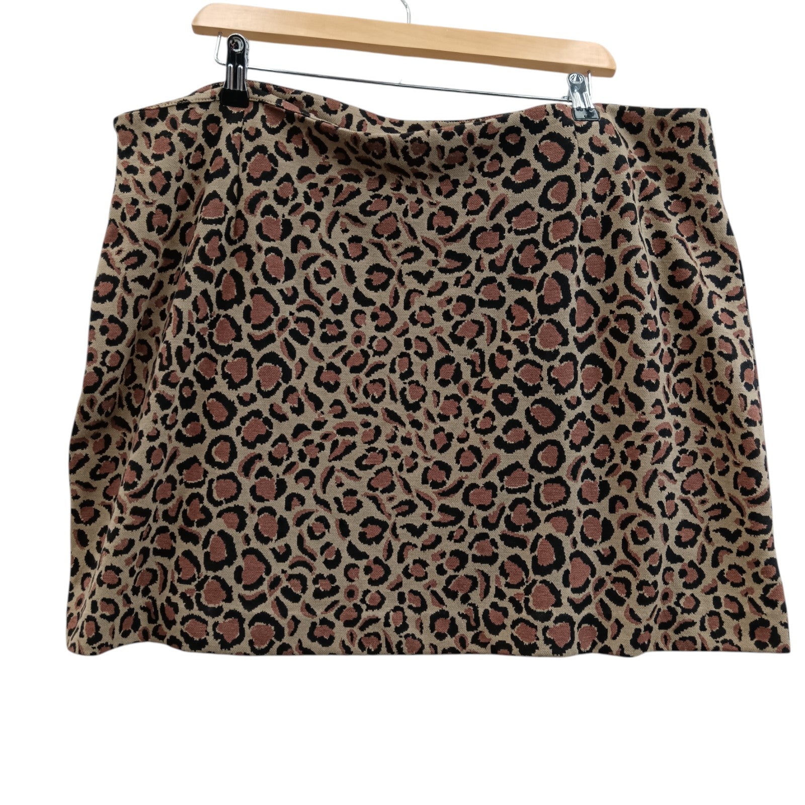 Back image for Celia Birtwell for NEXT Ladies  Tan& Black Leopard Print Mini Skirt UK 22  - Womenswear | Pre-loved