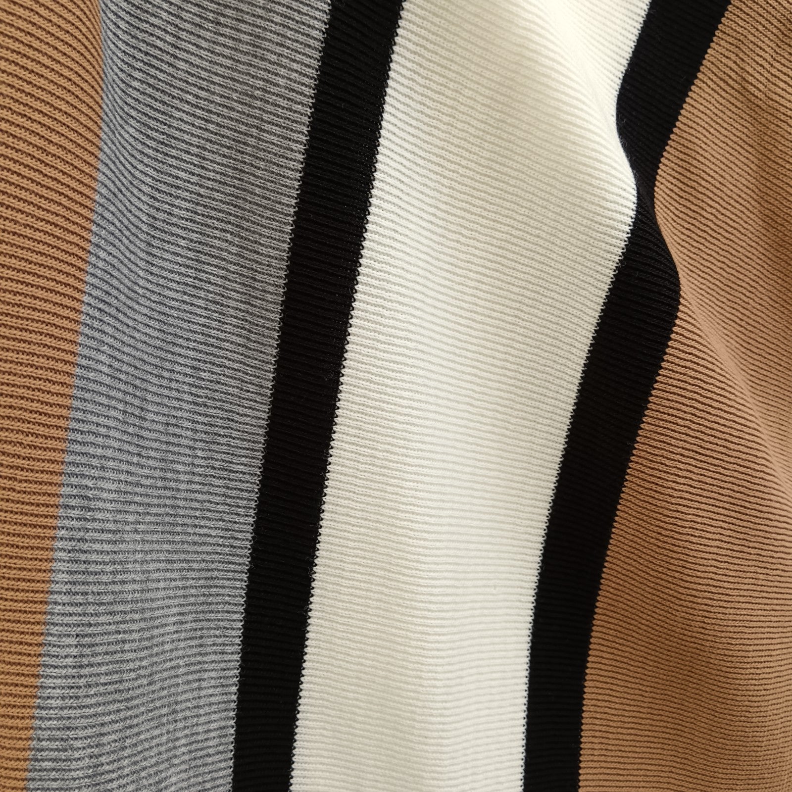 Close up image for ROMAN Beige/ Grey /White Striped Poncho Ladies One Size -Tags On - Womenswear | Pre-loved