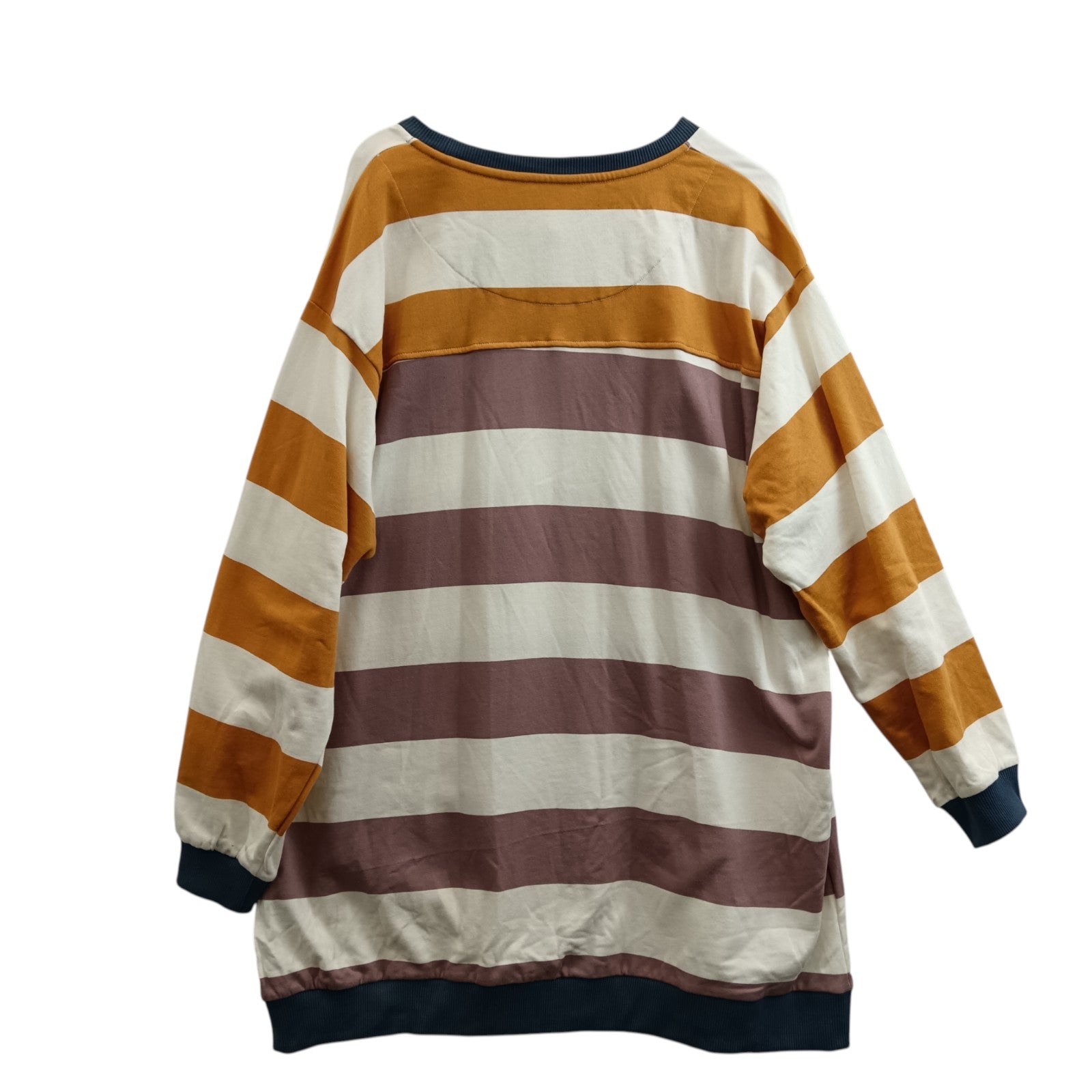 Back image for Next Pure Cotton Striped Jumper Long Sleeve Ladies UK 24 Womenswear | Pre-loved