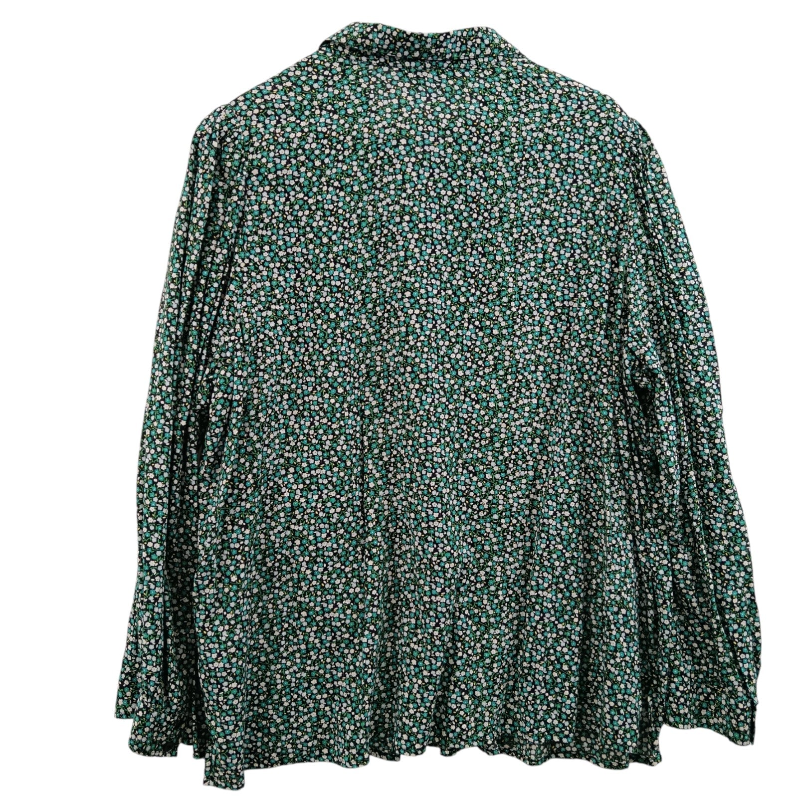 Back image for M&S Green & White Floral Lightweight Women's Shirt UK 22 Womenswear | Pre-loved
