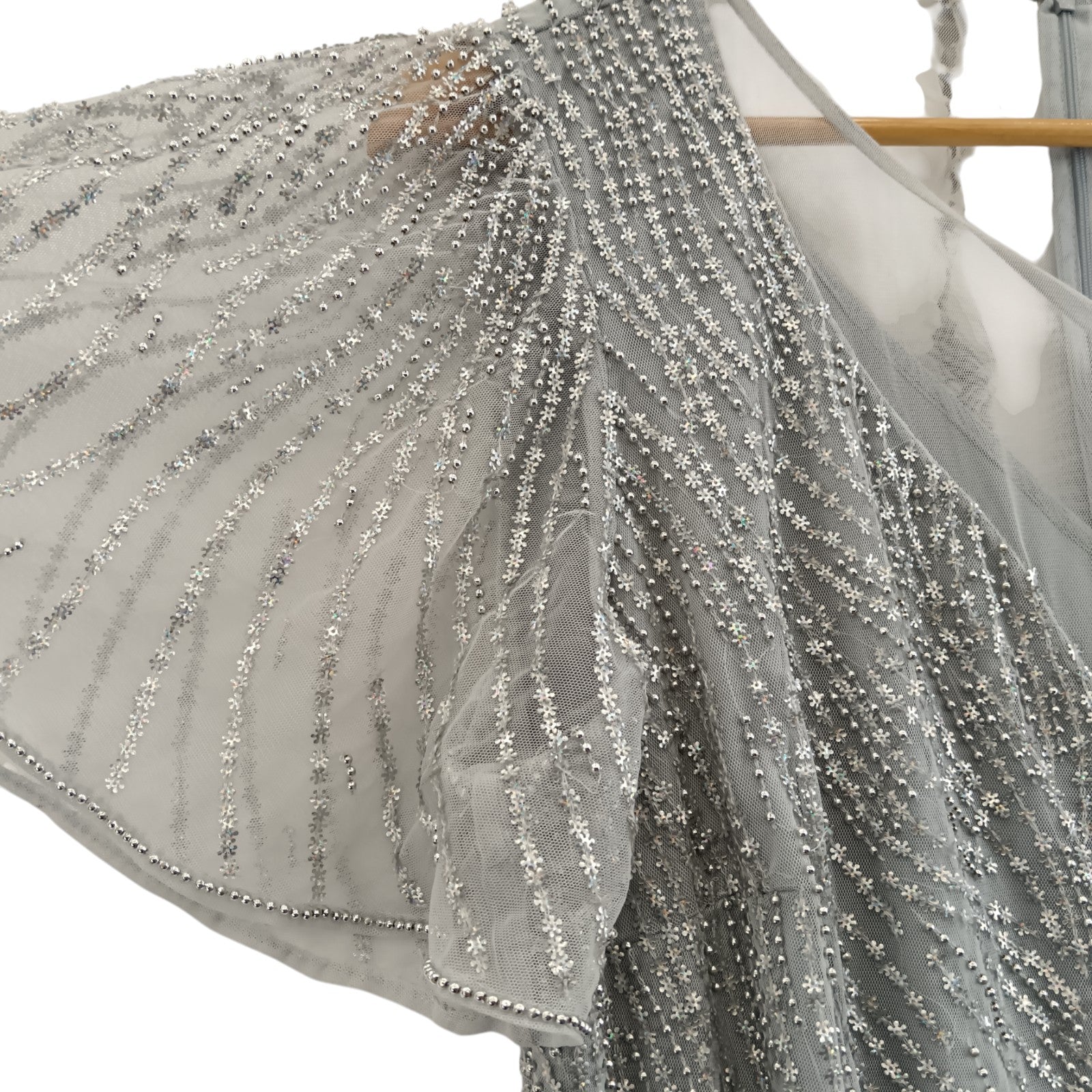 Close up image for Joanna Hope Grey Mesh Dress UK 20 Womenswear | Pre-loved