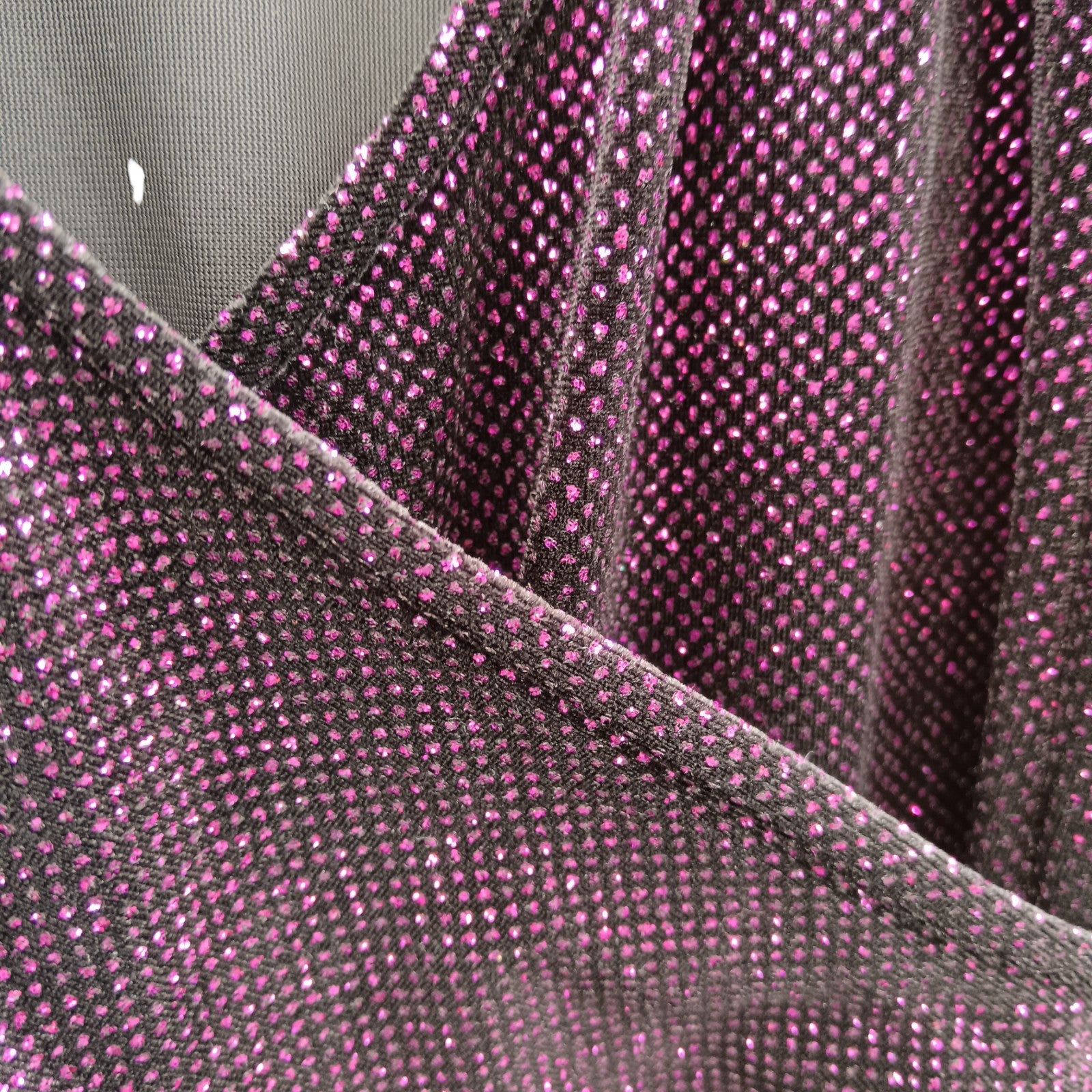 Close up image for M&Co Black Pink  Glitter Midi Dress UK 20 Yours - Tags on- Womenswear | Pre-loved