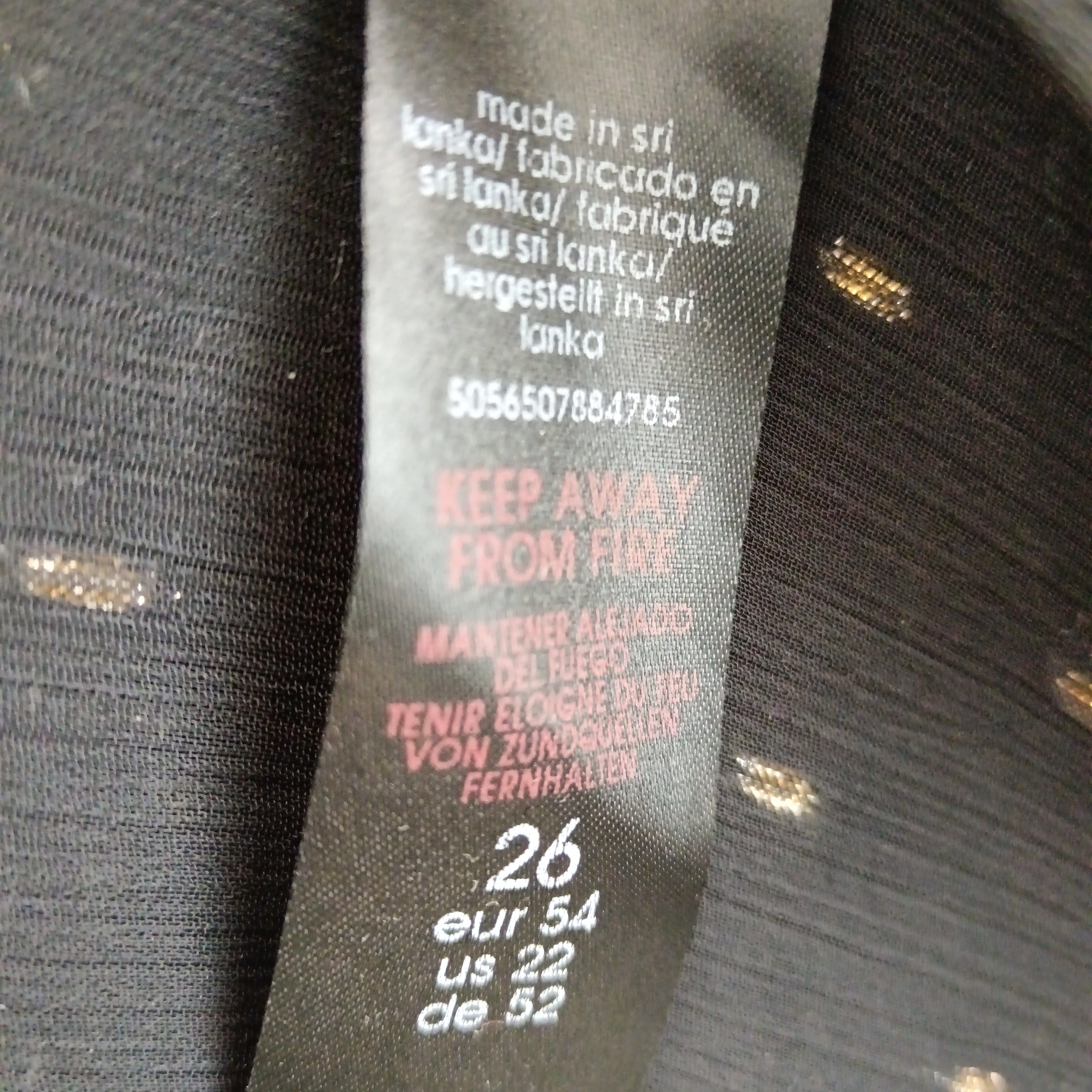 Wash label image for Live Unlimited Black Blouse UK 26 Womenswear | Pre-loved
