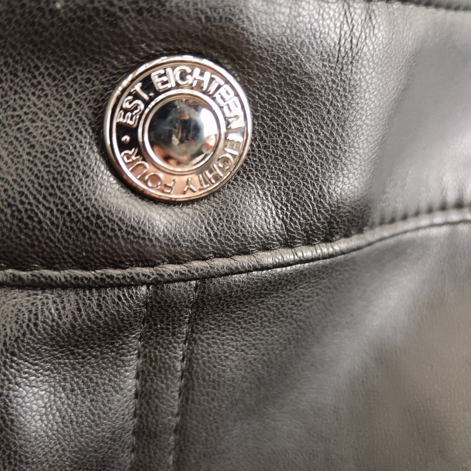 Close up image for M&S Black Coated Trousers UK 22 -Tags On- Womenswear | Pre-loved