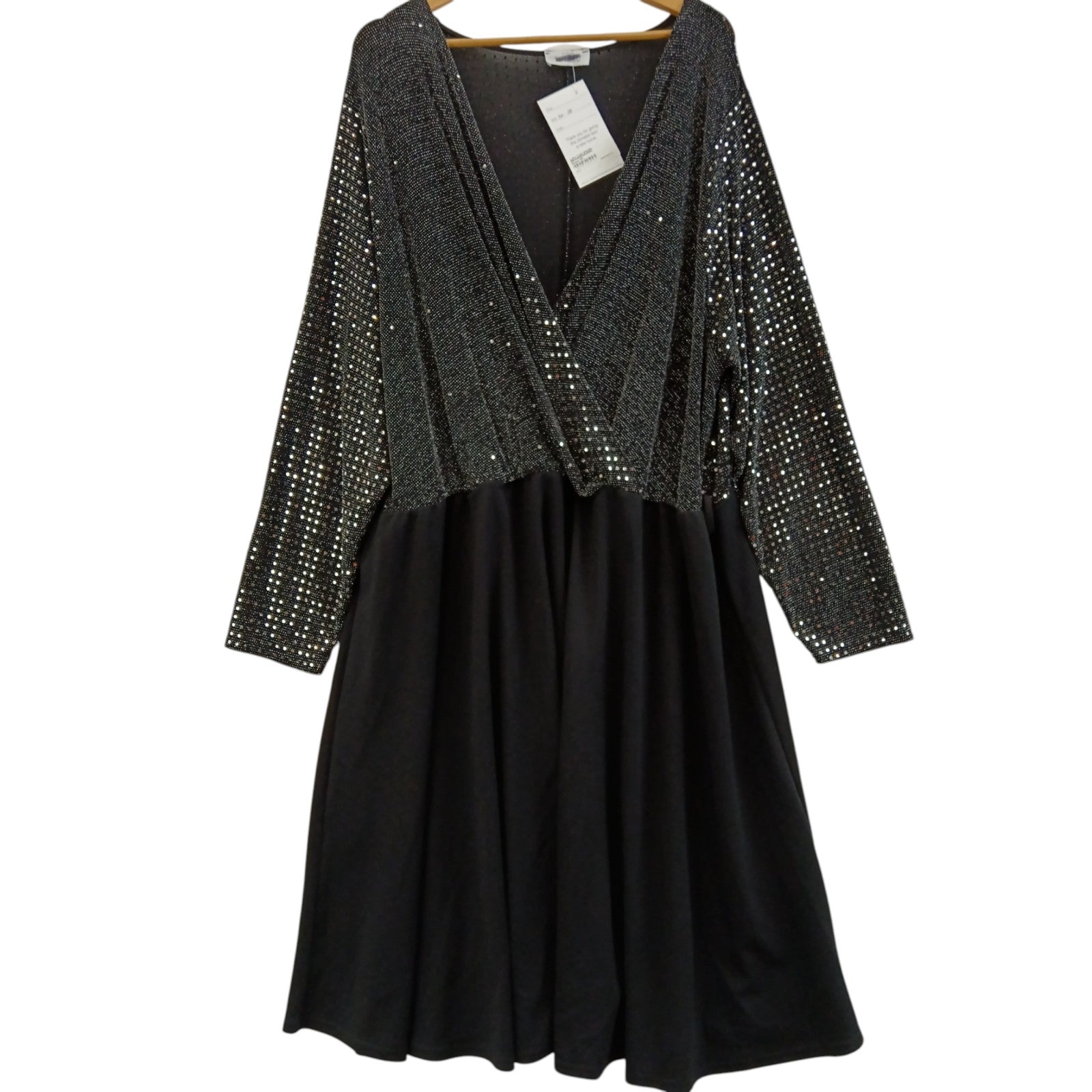 Front image for Yours London Black Midi Dress UK 26-28  Womenswear | Pre-loved