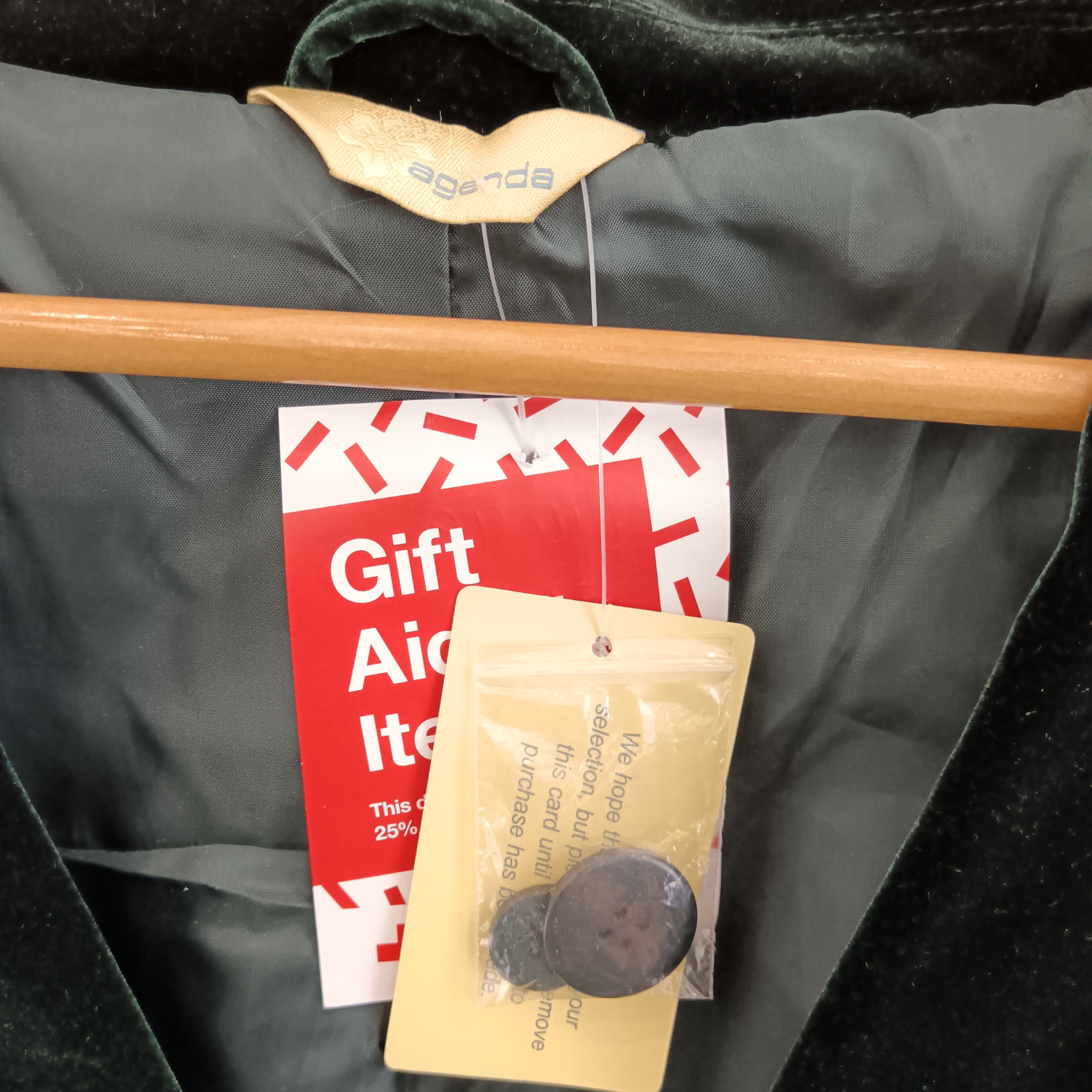 Main label image for Agenda Green  Velvet Jacket UK 24-Tags On- Womenswear | Pre-loved