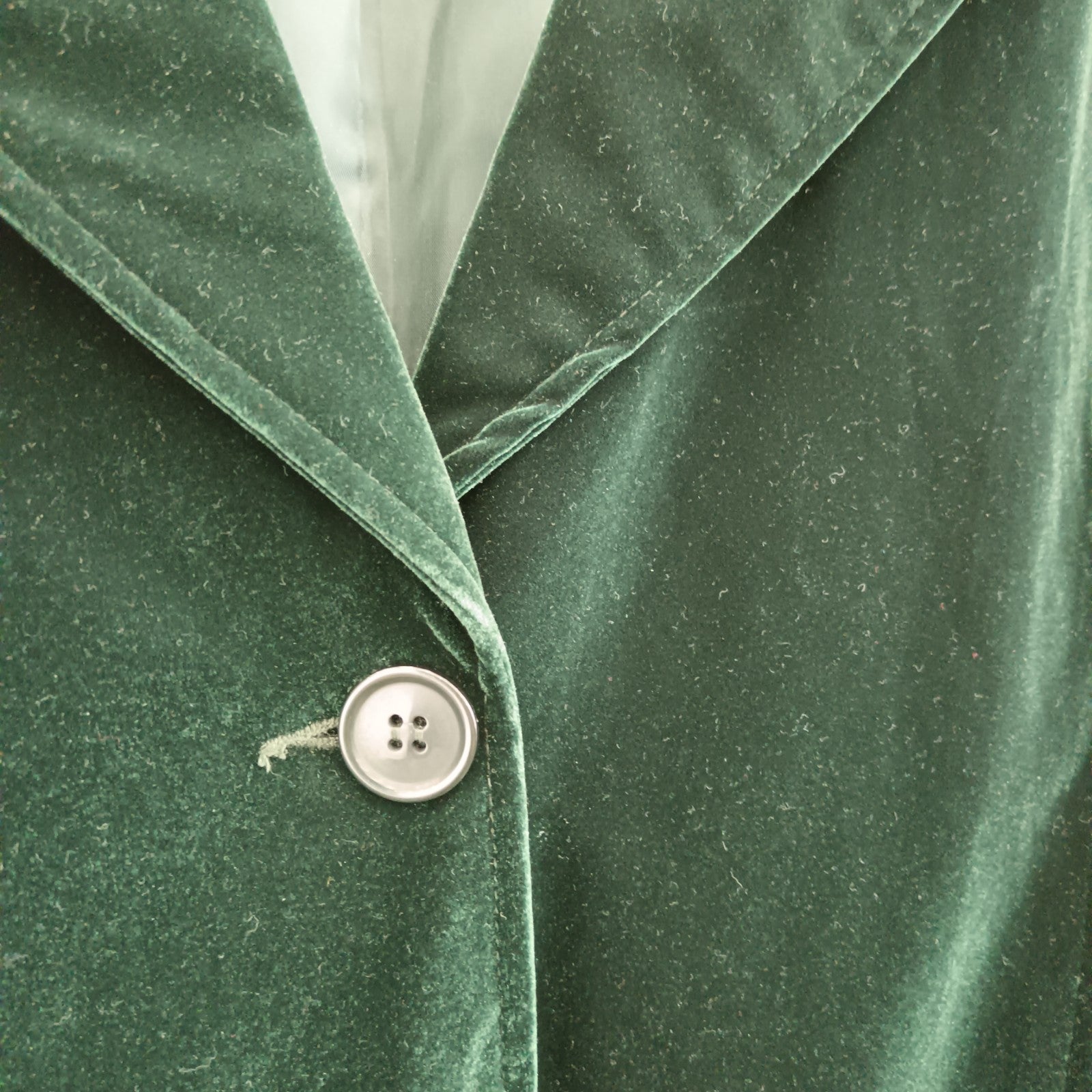 Close up image for Agenda Green  Velvet Jacket UK 24-Tags On- Womenswear | Pre-loved