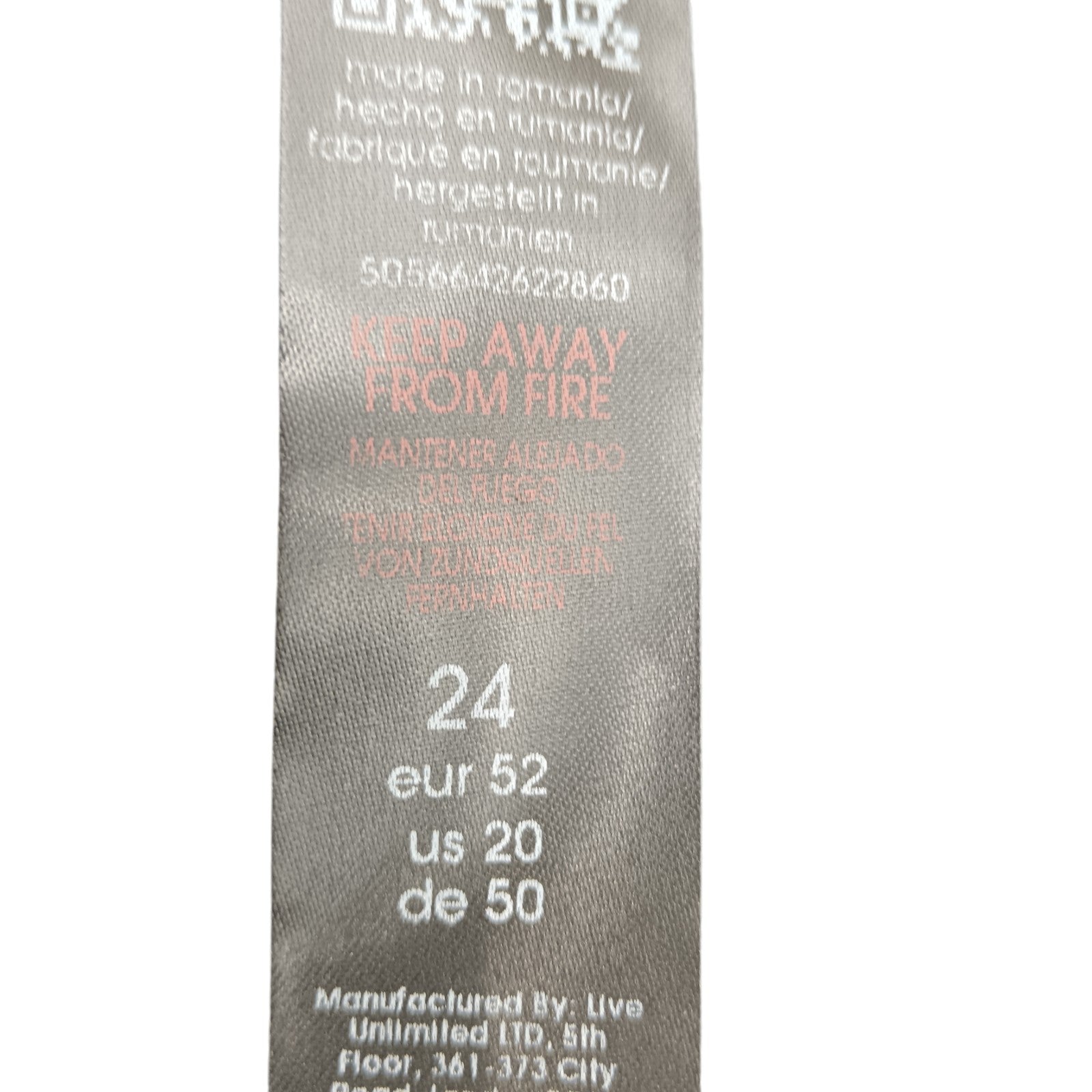 Wash label image for Live Unlimited Black Midi Dress UK 24  Womenswear | Pre-loved