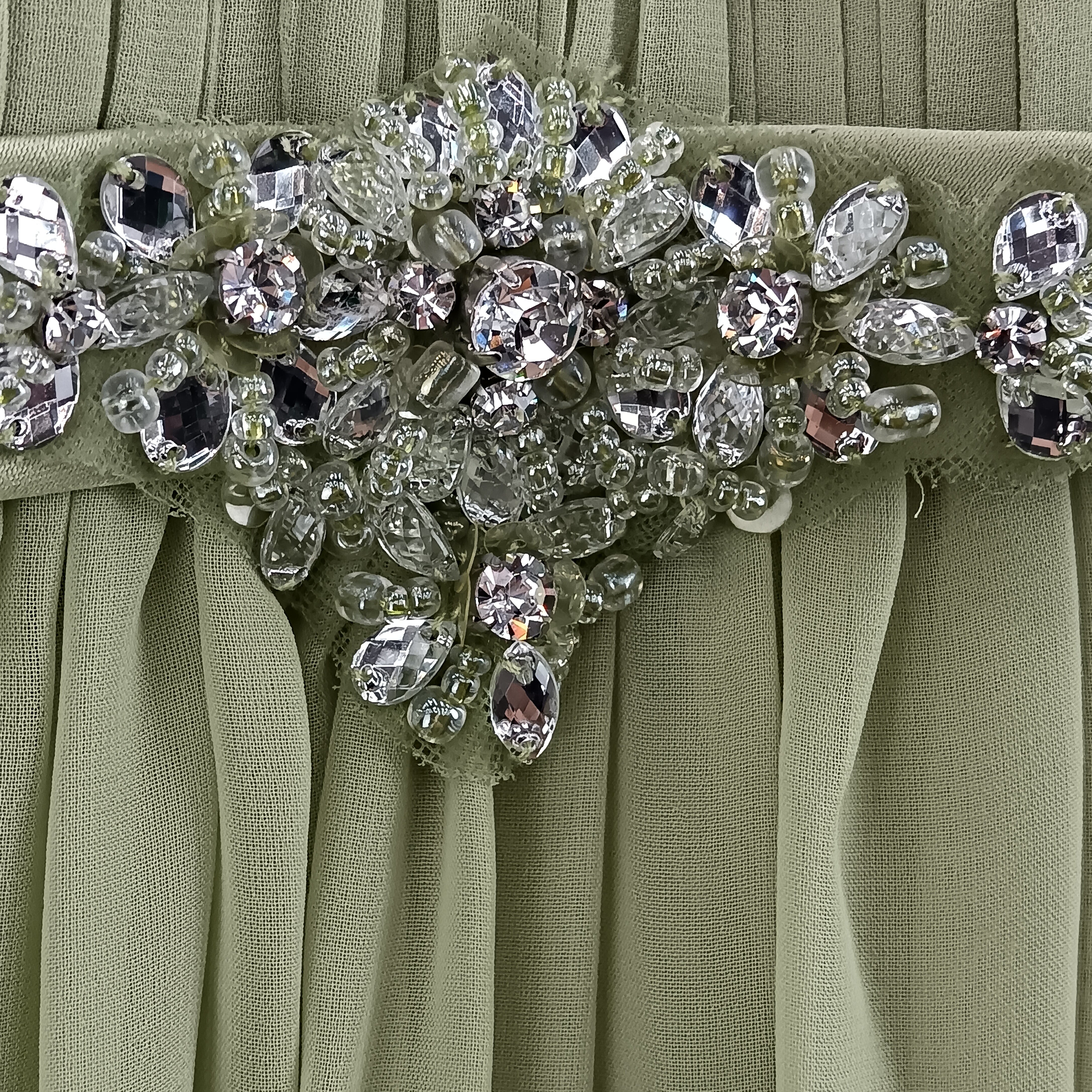 Close up image for Mark Lesley Olive Green Dress UK Large Womenswear | Pre-loved