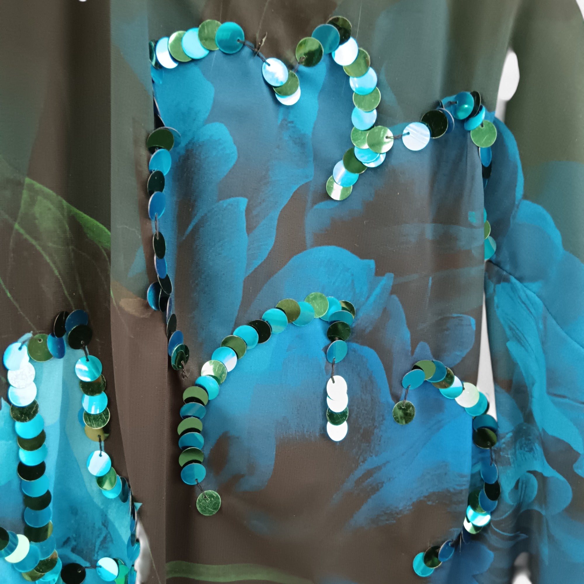 Close up image for Lipsy Black Floral Front Dress UK 22- Tags On- Womenswear | Pre-loved