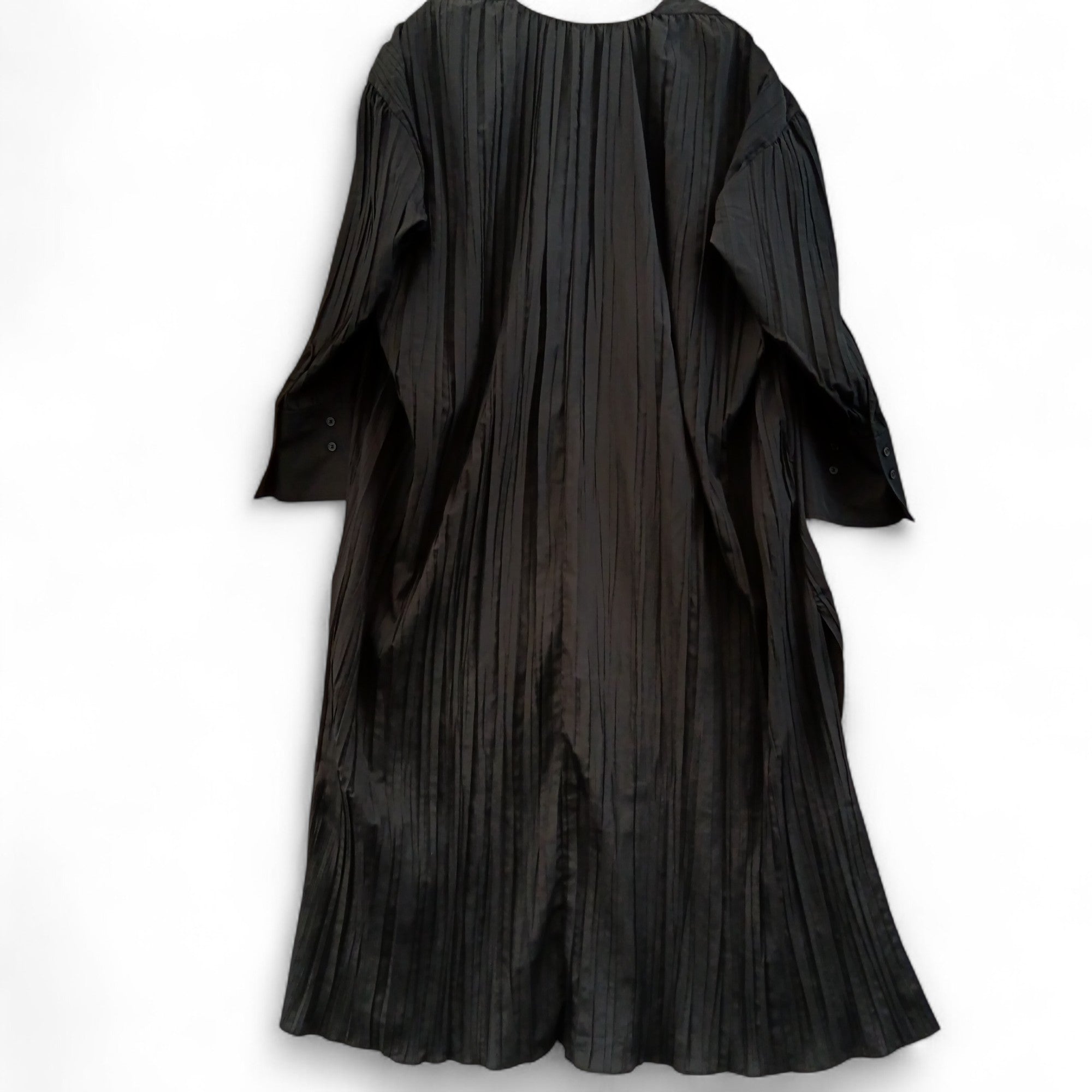 Back image for H&M  Black Long Pleated Dress UK Large Womenswear | Pre-loved
