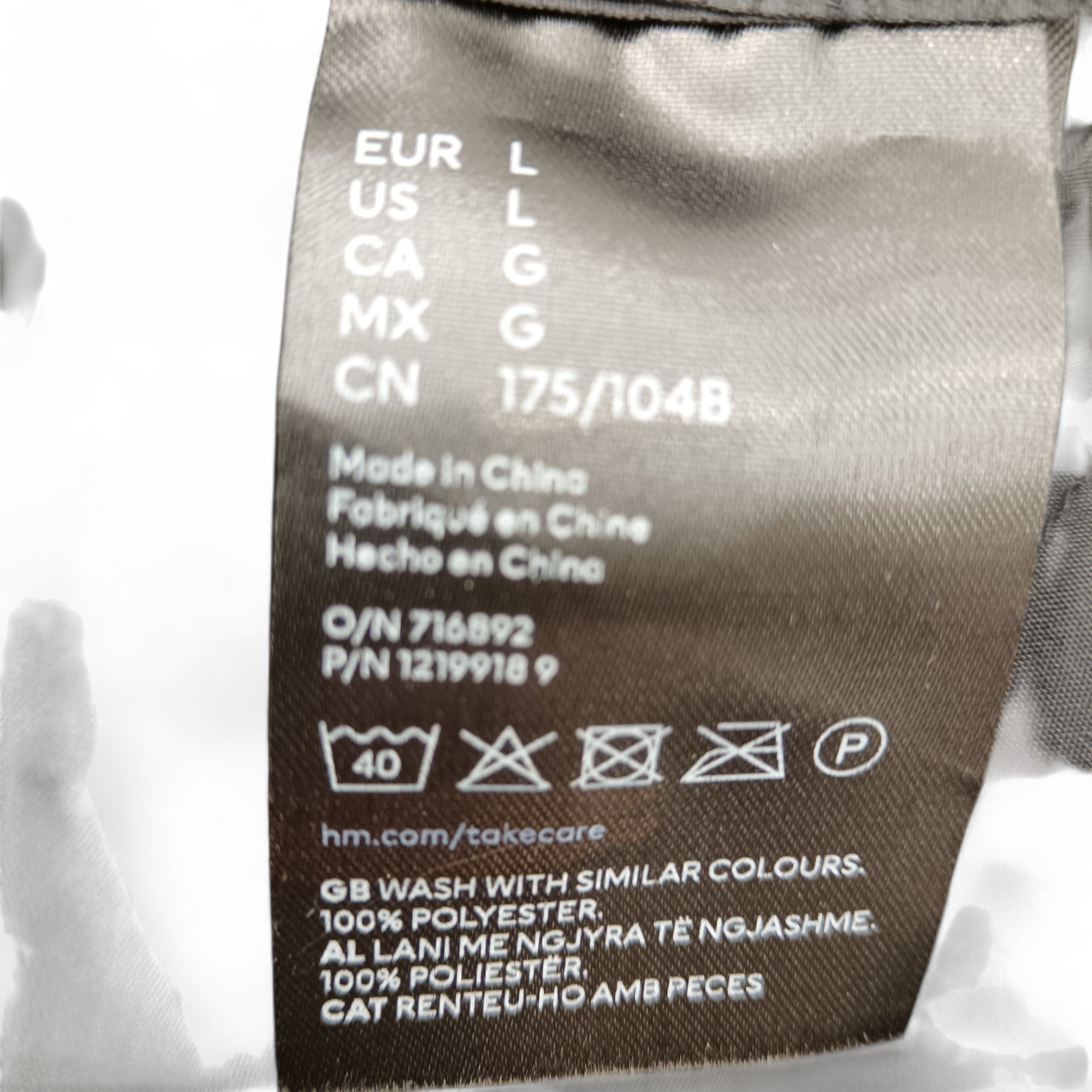 Wash label image for H&M  Black Long Pleated Dress UK Large Womenswear | Pre-loved