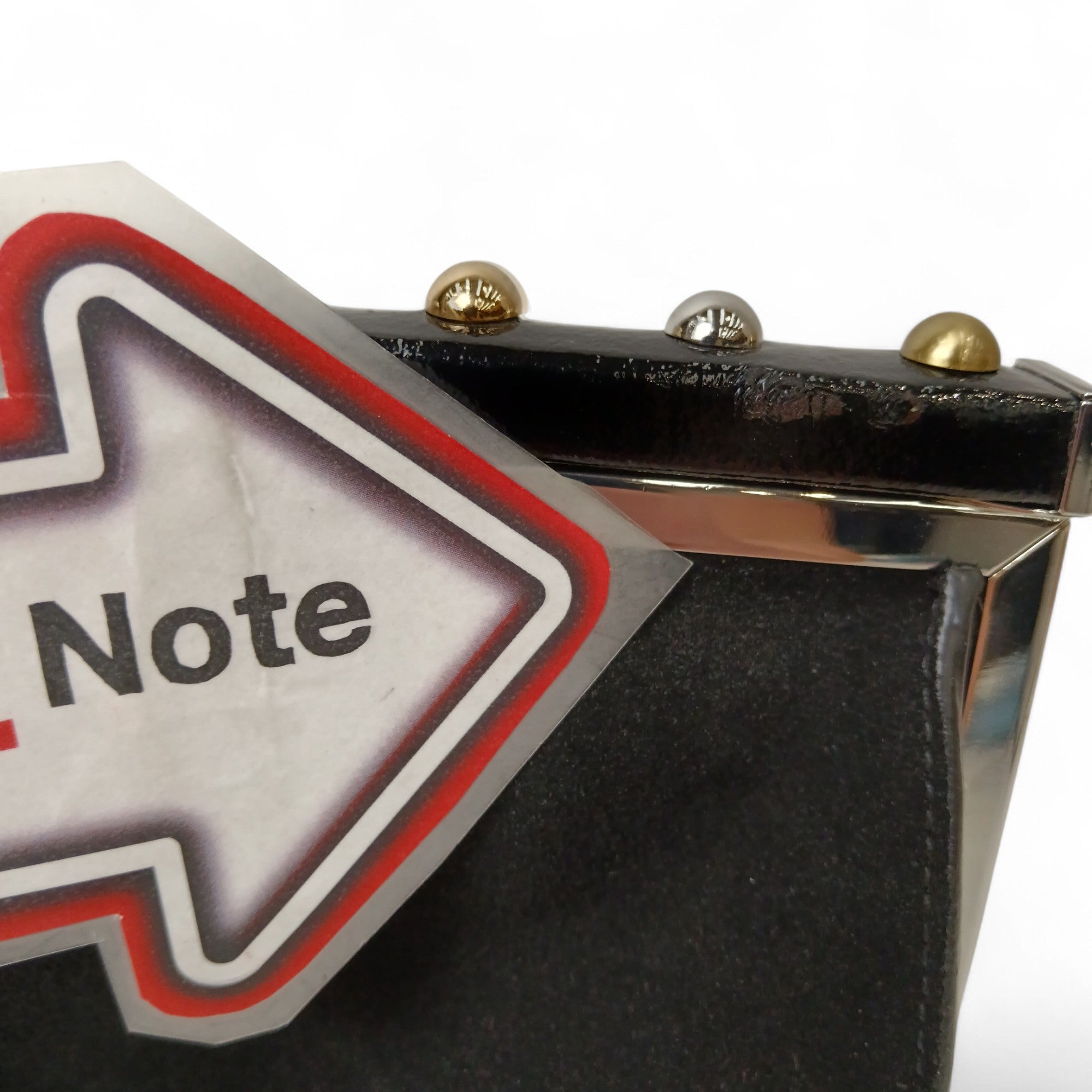 Condition image for Karen Millen Black Studded Black Suede Clutch Bag- Tags On- Womenswear | Pre-loved