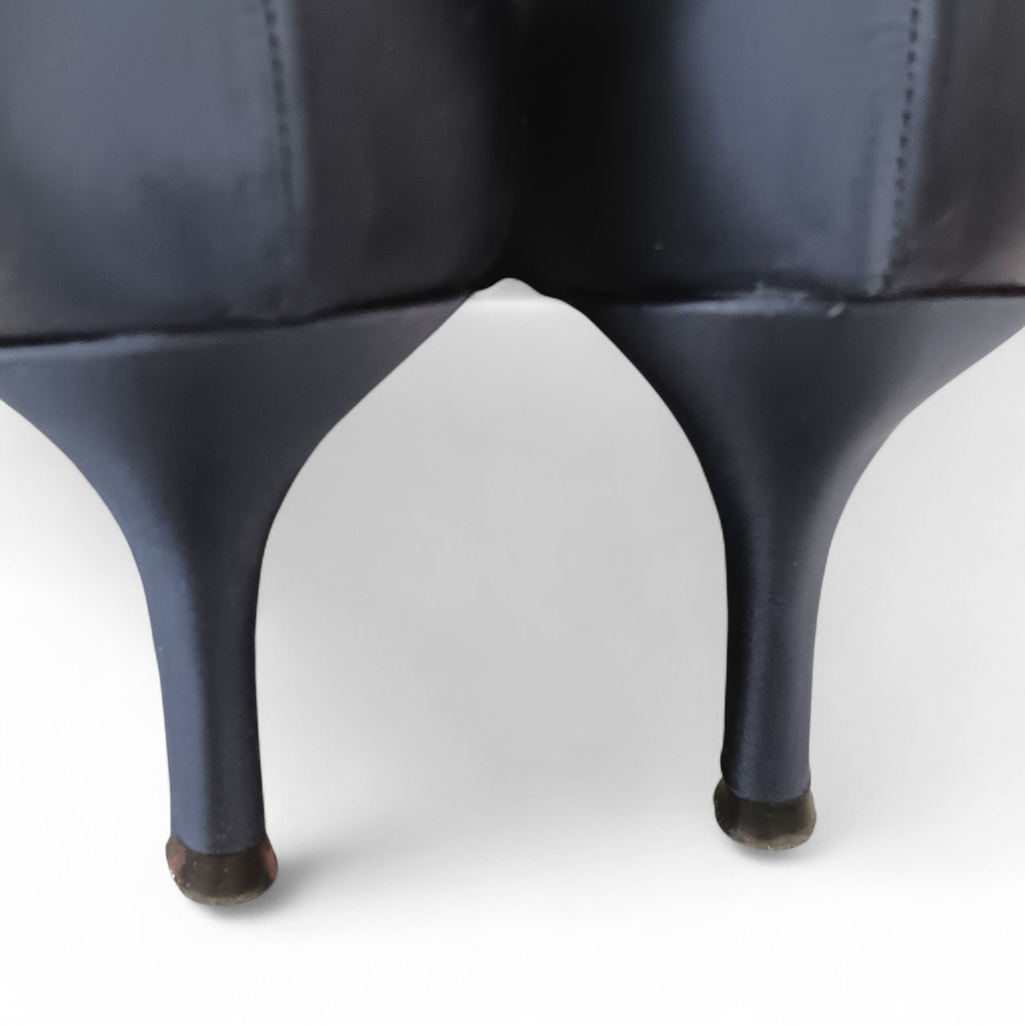 Heels close up image for Phase Eight Fiona Satin Peep Toe Navy Heels UK 6 Womenswear | Pre-loved