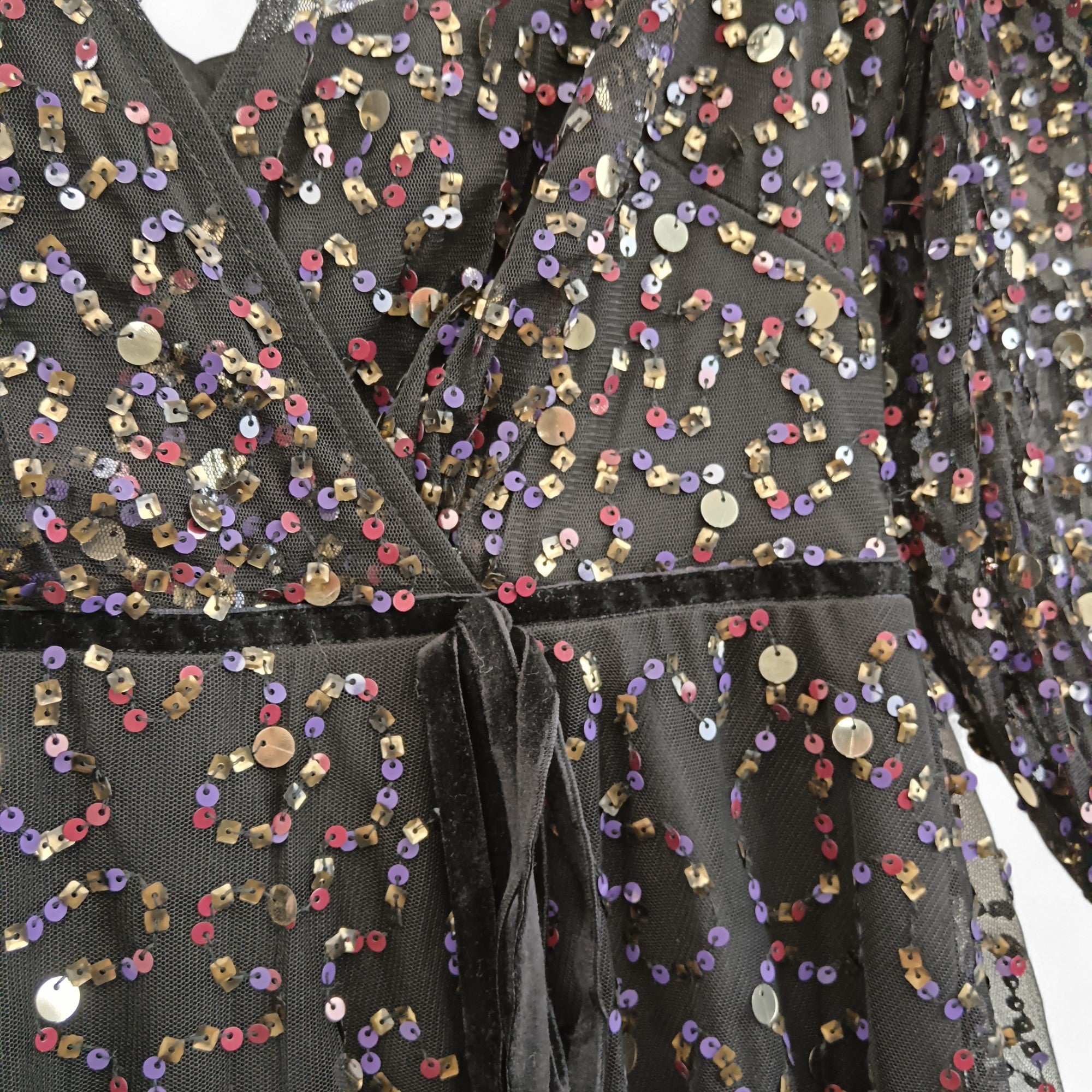 Close up image for Monsoon  Black Sleeved Knee Length  Dress UK 8- Tags On- Womenswear | Pre-loved