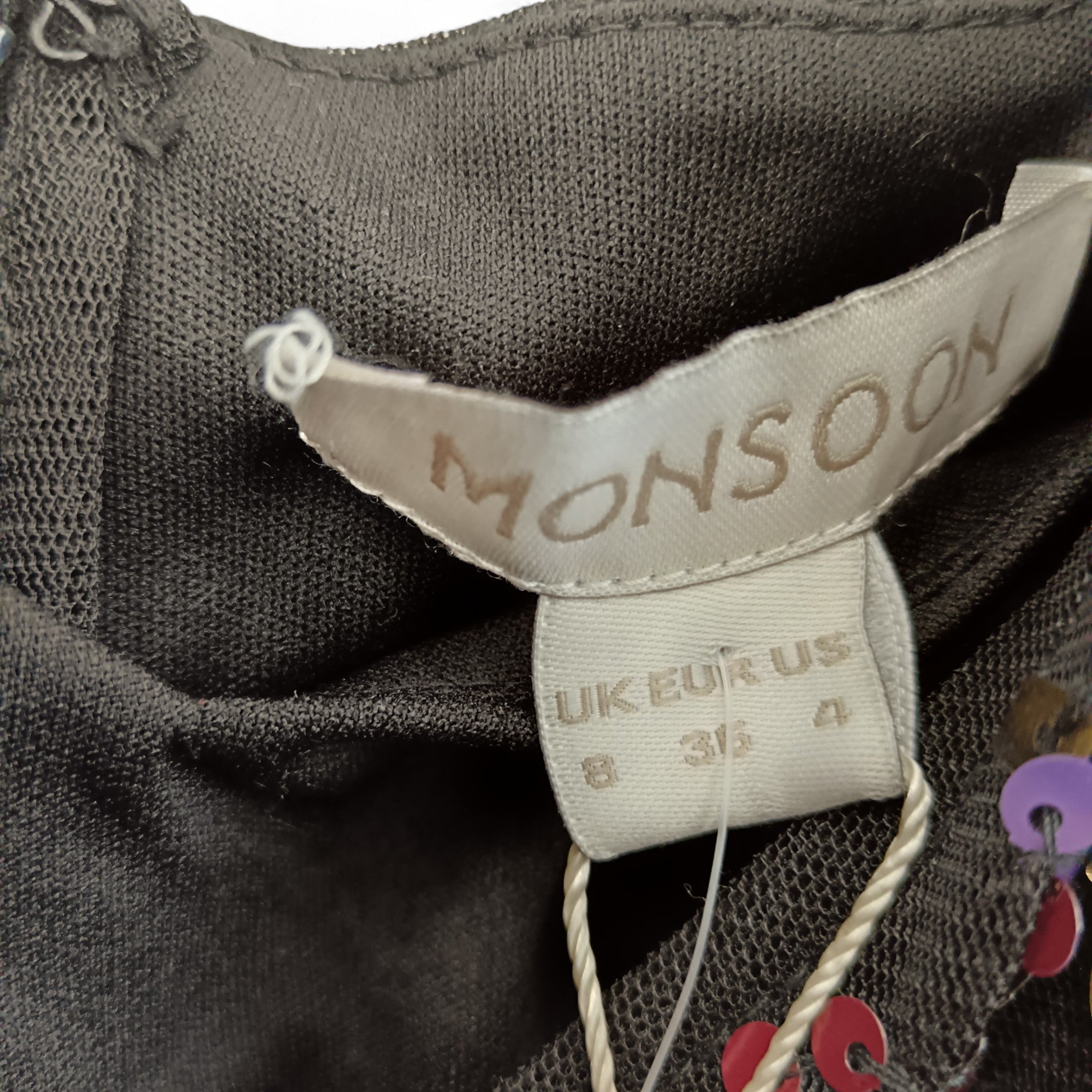 Main label image for Monsoon  Black Sleeved Knee Length  Dress UK 8- Tags On- Womenswear | Pre-loved