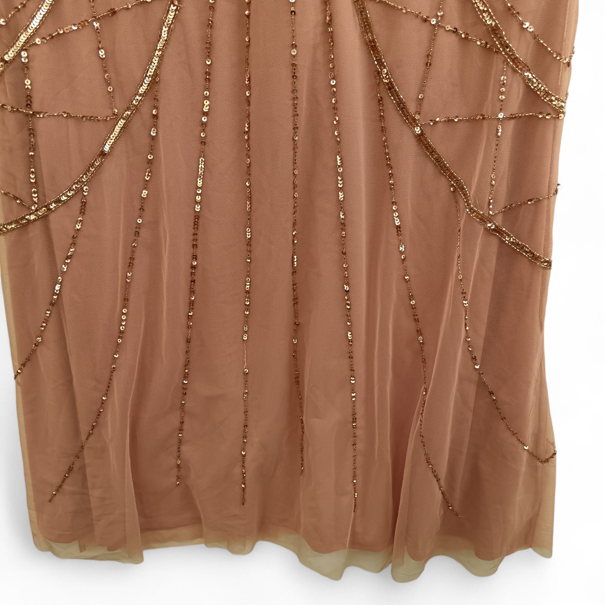 Close up image for Lipsy Dusty Pink Long Dress  UK 8- Tags On- Womenswear | Pre-loved