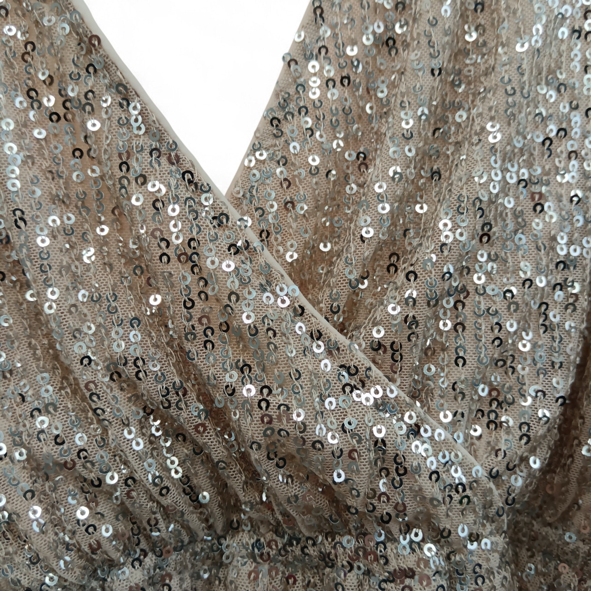 Close up image  for Apricot Sequins Lines Low Back Dress UK 8- Tags On- Womenswear | Pre-loved