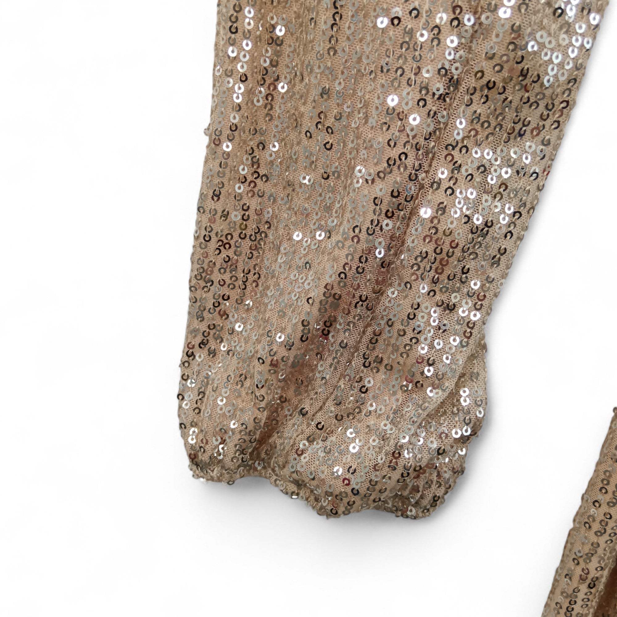 Close up image for Apricot Sequins Lines Low Back Dress UK 8- Tags On- Womenswear | Pre-loved